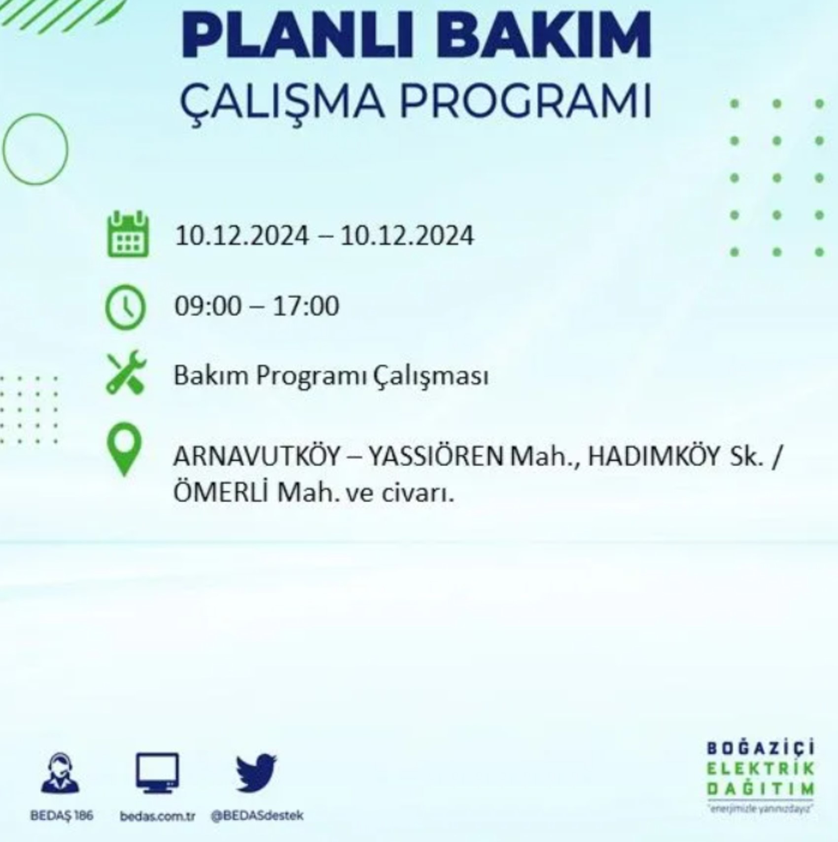 BEDAŞ açıkladı... İstanbul'da elektrik kesintisi: 10 Aralık'ta hangi mahalleler etkilenecek?