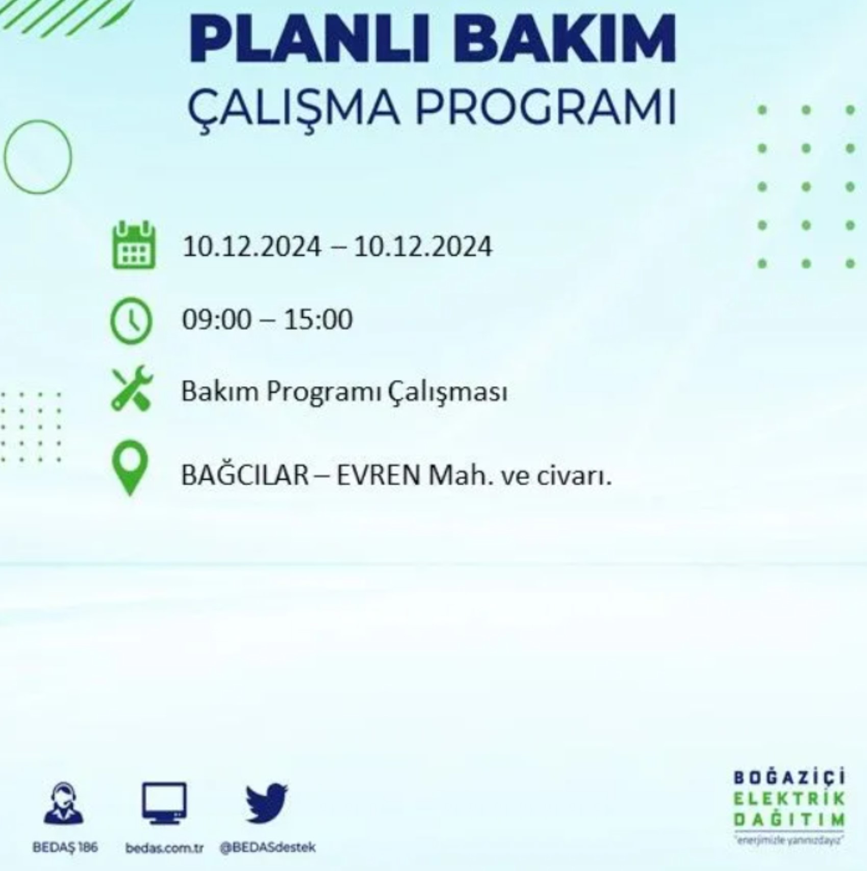 BEDAŞ açıkladı... İstanbul'da elektrik kesintisi: 10 Aralık'ta hangi mahalleler etkilenecek?