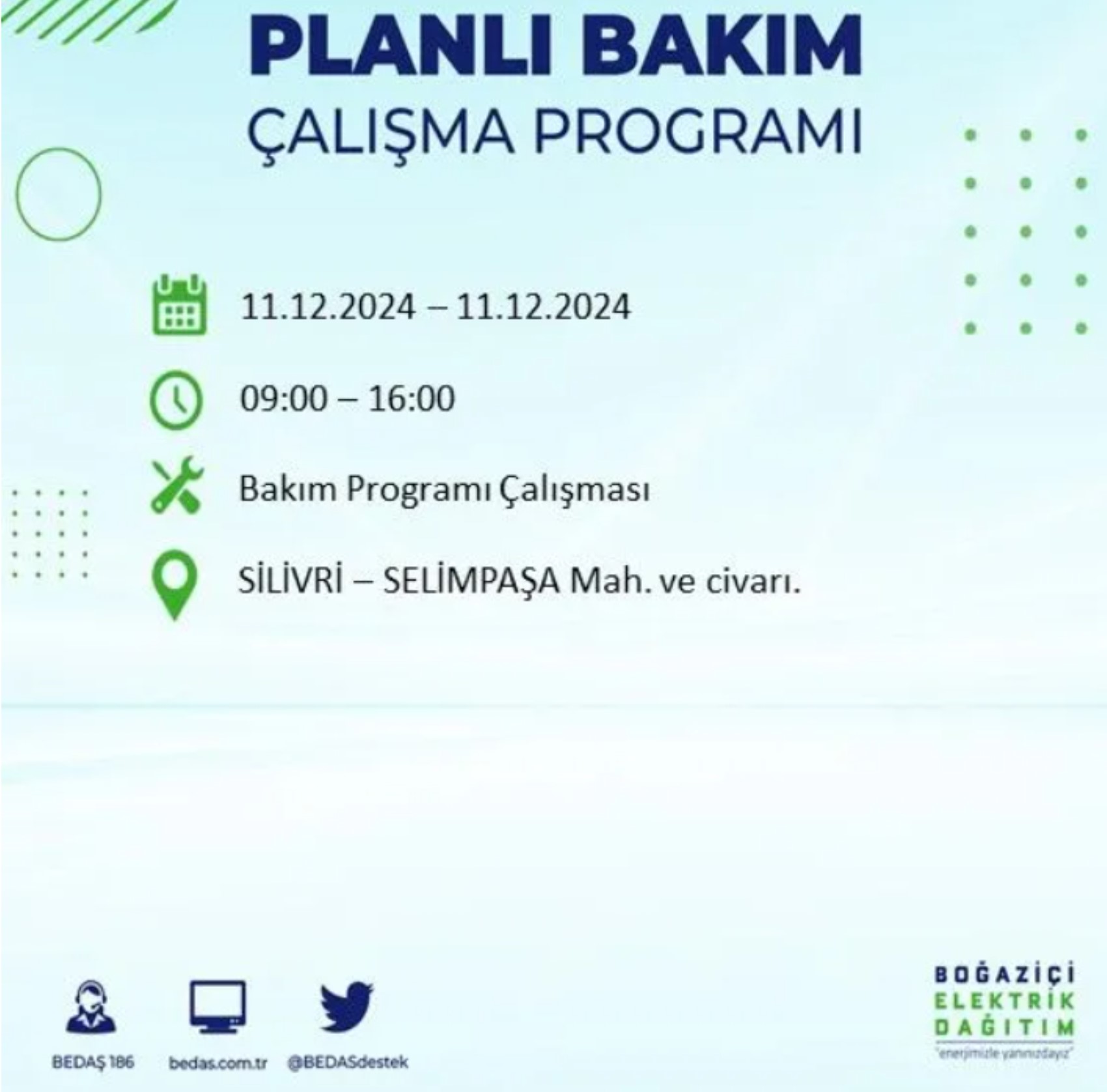 BEDAŞ açıkladı... İstanbul'da elektrik kesintisi: 11 Aralık'ta hangi mahalleler etkilenecek?