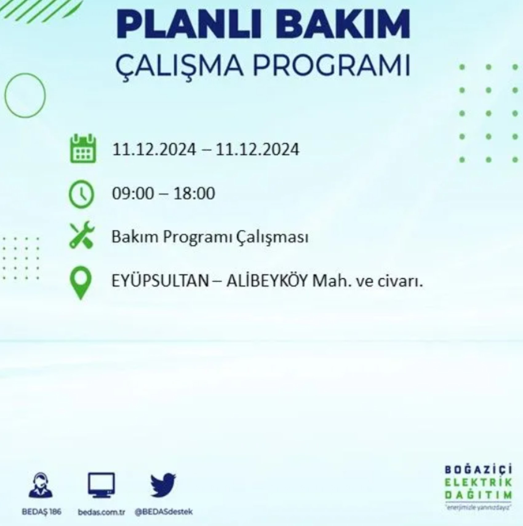 BEDAŞ açıkladı... İstanbul'da elektrik kesintisi: 11 Aralık'ta hangi mahalleler etkilenecek?