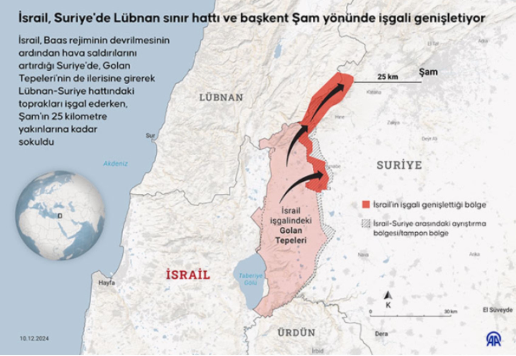 A 15 chilometri da Damasco: prosegue l'avanzata di Israele in Siria