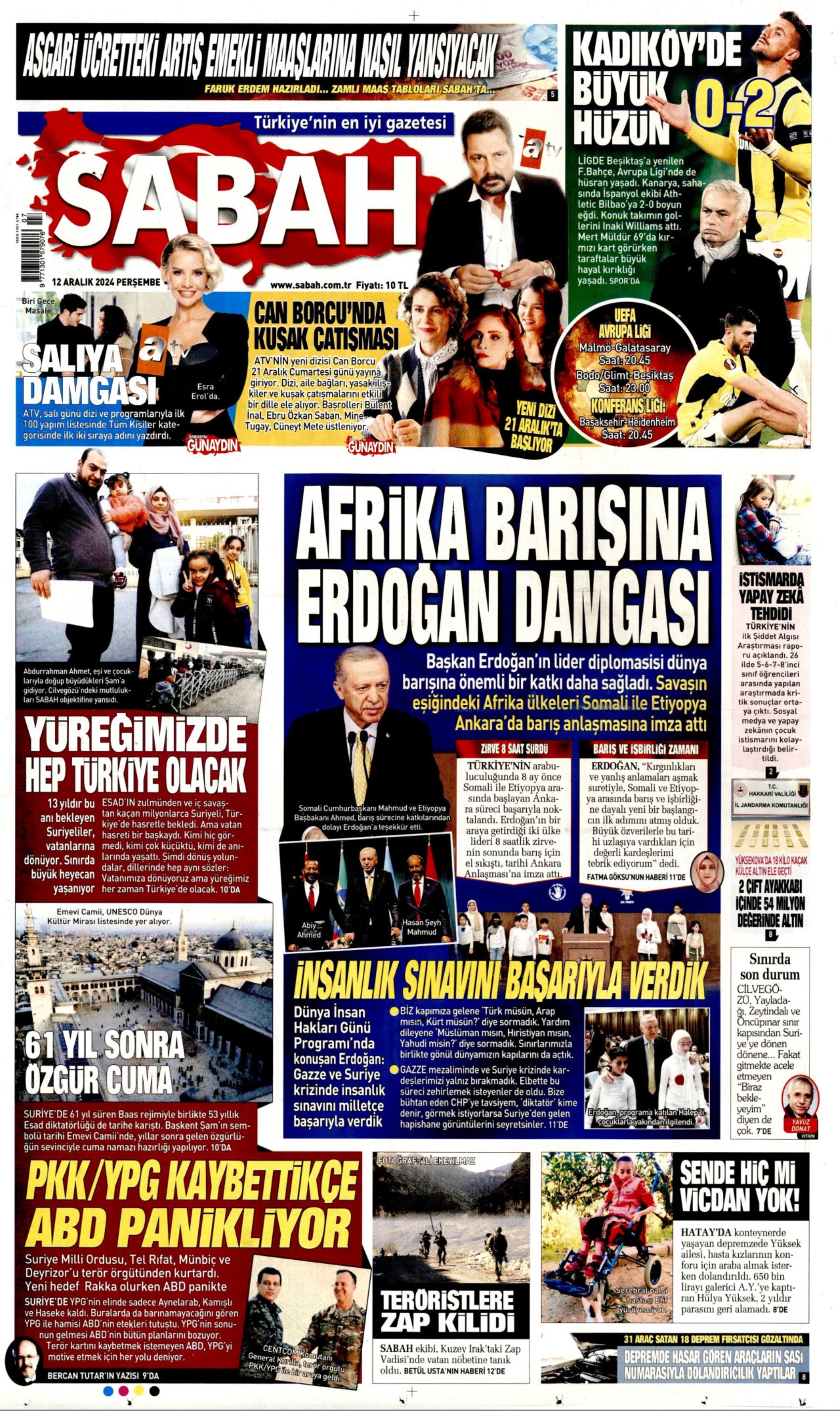 Prime pagine dei quotidiani del 12 dicembre 2024
