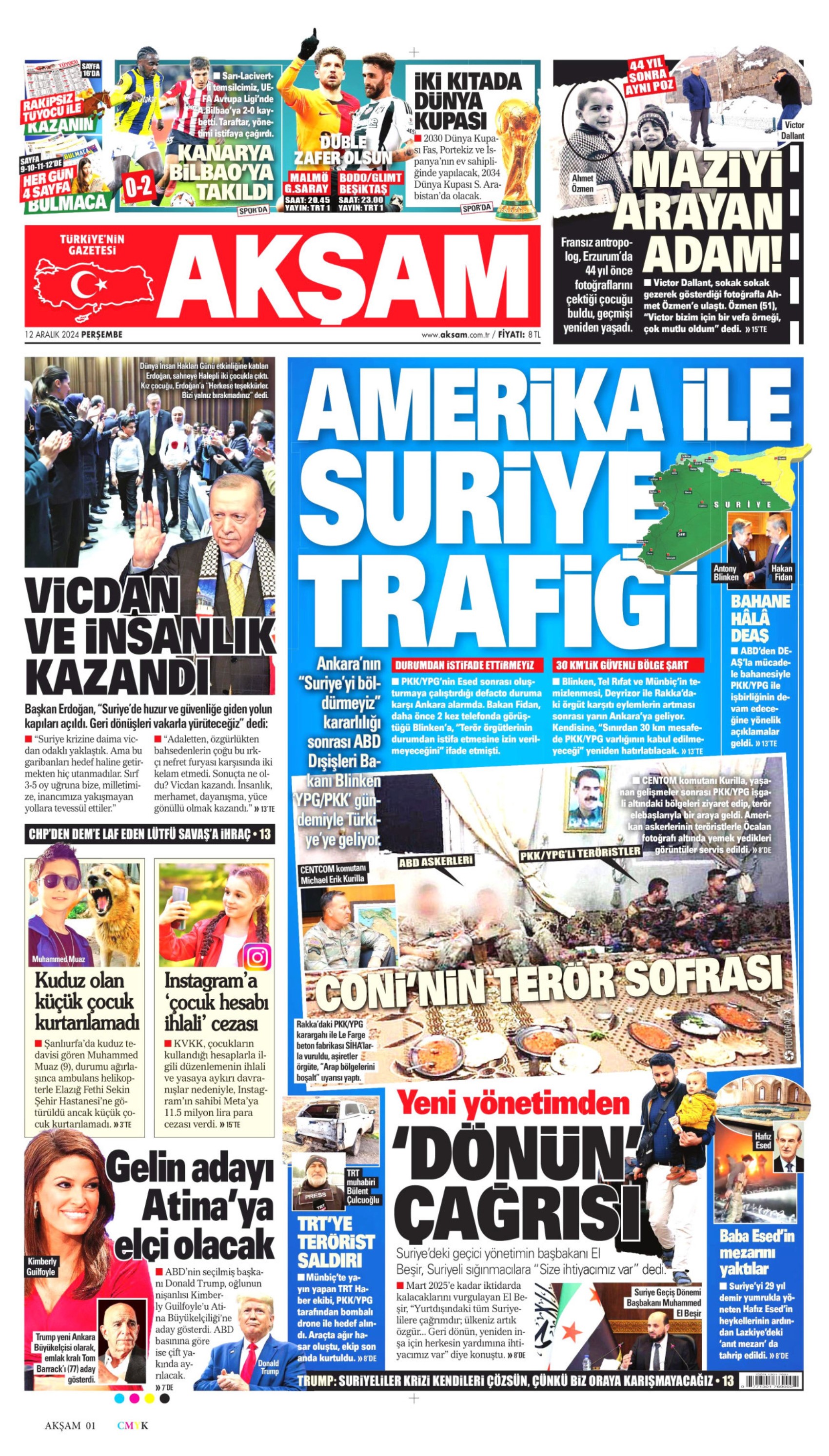 Prime pagine dei quotidiani del 12 dicembre 2024
