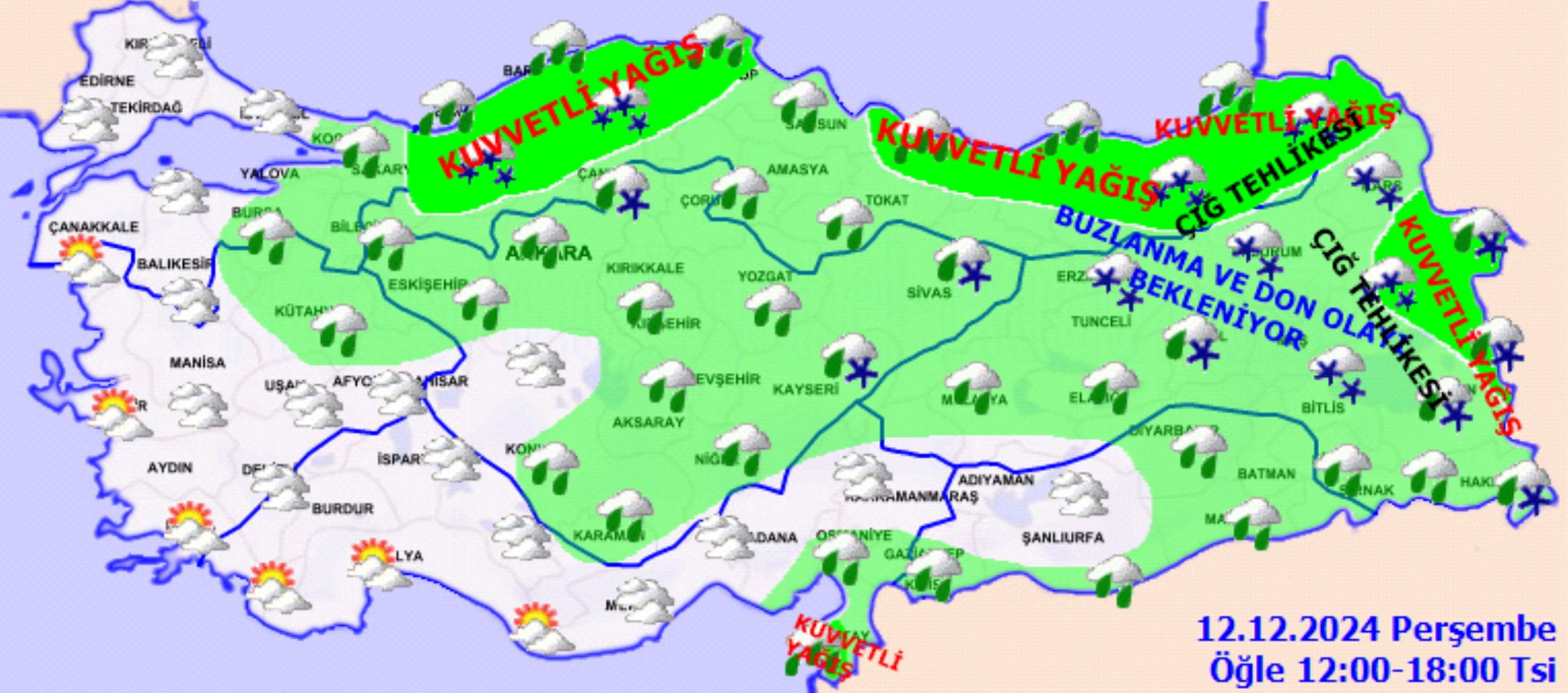 Allerta meteo gialla per 12 città! Ecco le previsioni del tempo per giovedì 12 dicembre