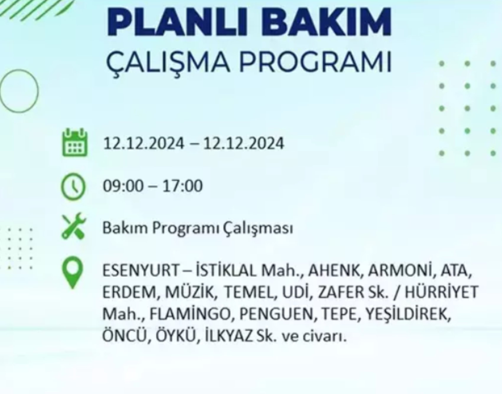 BEDAŞ açıkladı... İstanbul'da elektrik kesintisi: 12 Aralık'ta hangi mahalleler etkilenecek?