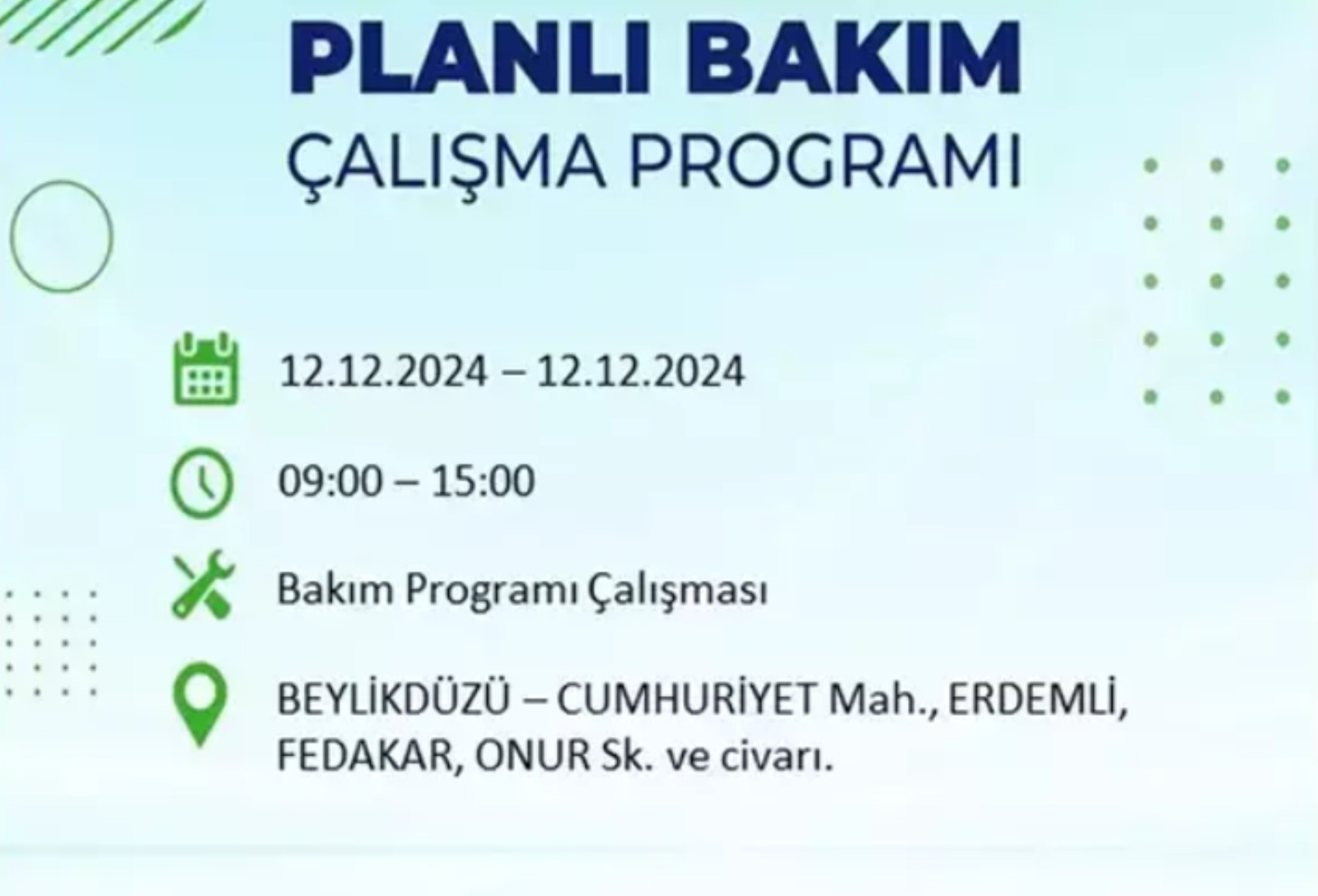 BEDAŞ açıkladı... İstanbul'da elektrik kesintisi: 12 Aralık'ta hangi mahalleler etkilenecek?