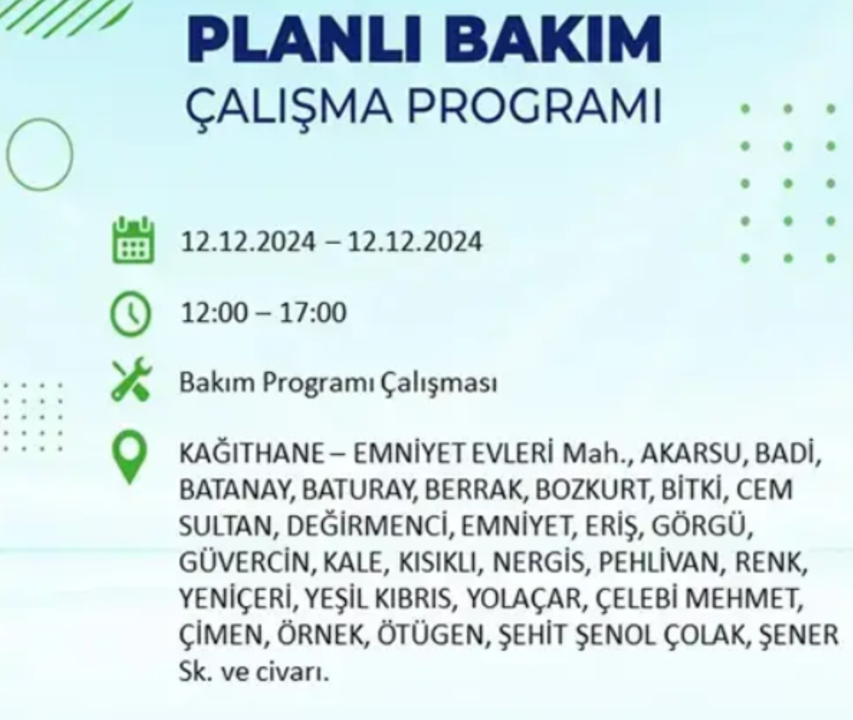 BEDAŞ açıkladı... İstanbul'da elektrik kesintisi: 12 Aralık'ta hangi mahalleler etkilenecek?