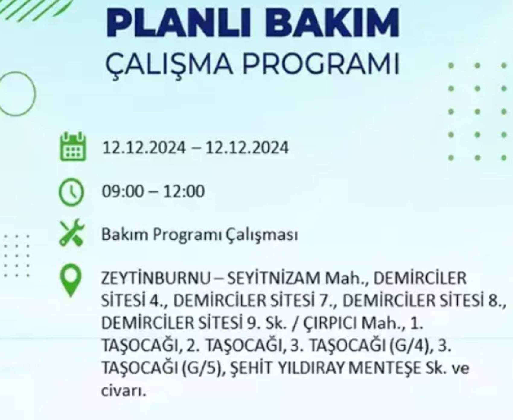 BEDAŞ açıkladı... İstanbul'da elektrik kesintisi: 12 Aralık'ta hangi mahalleler etkilenecek?