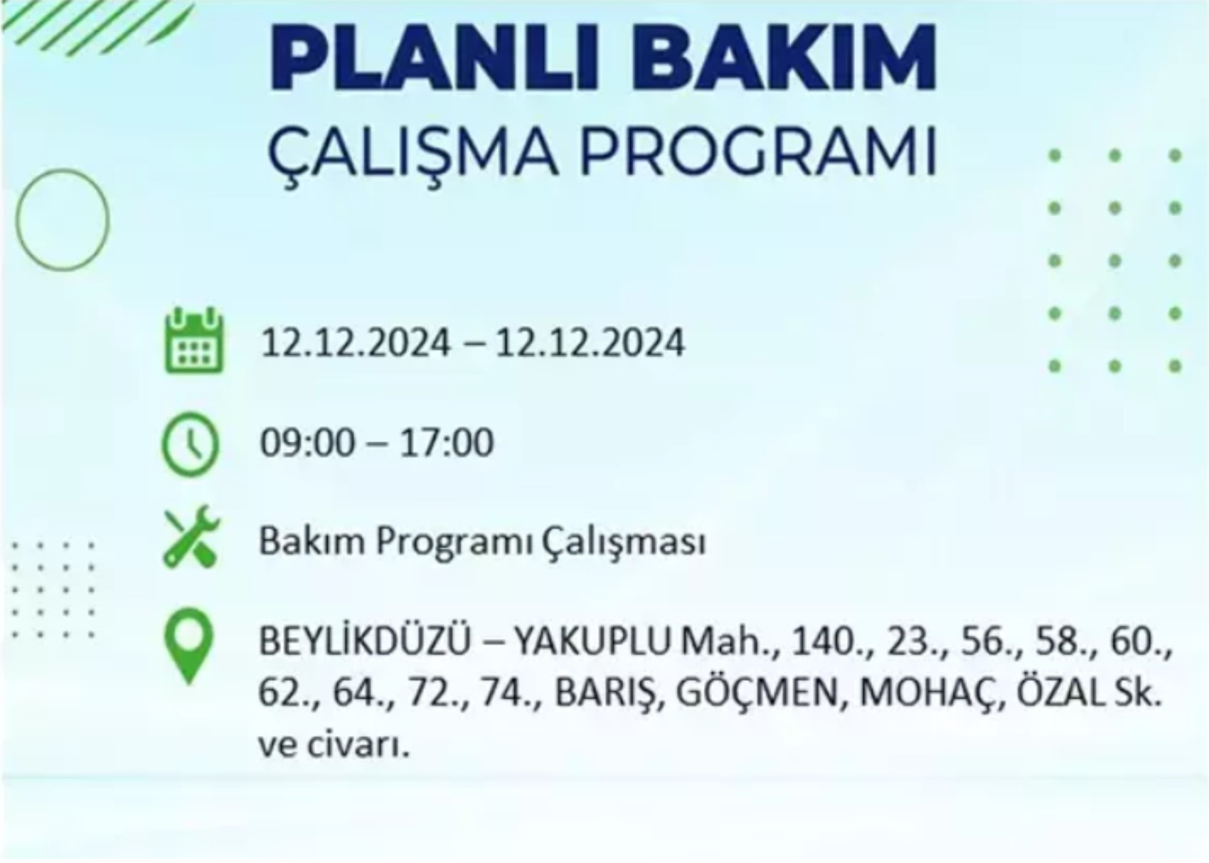 BEDAŞ açıkladı... İstanbul'da elektrik kesintisi: 12 Aralık'ta hangi mahalleler etkilenecek?