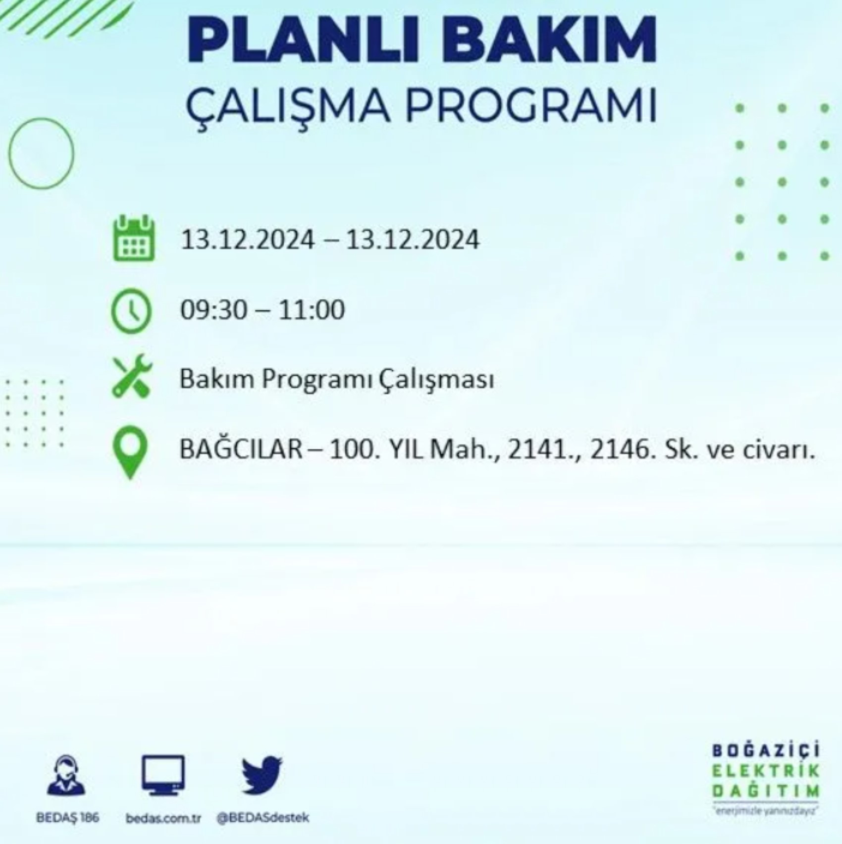 BEDAŞ açıkladı... İstanbul'da elektrik kesintisi: 13 Aralık'ta hangi mahalleler etkilenecek?