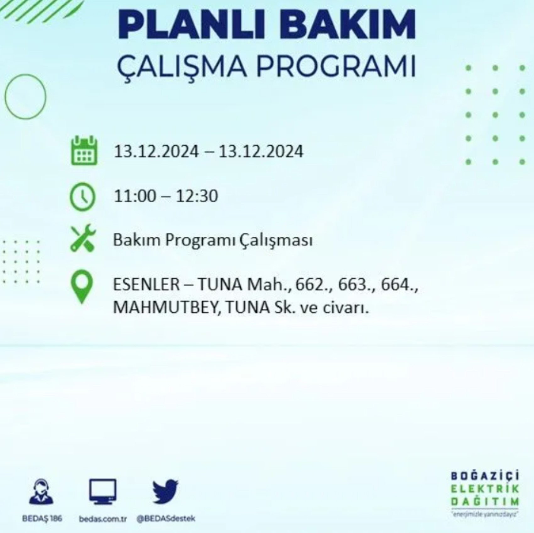 BEDAŞ açıkladı... İstanbul'da elektrik kesintisi: 13 Aralık'ta hangi mahalleler etkilenecek?