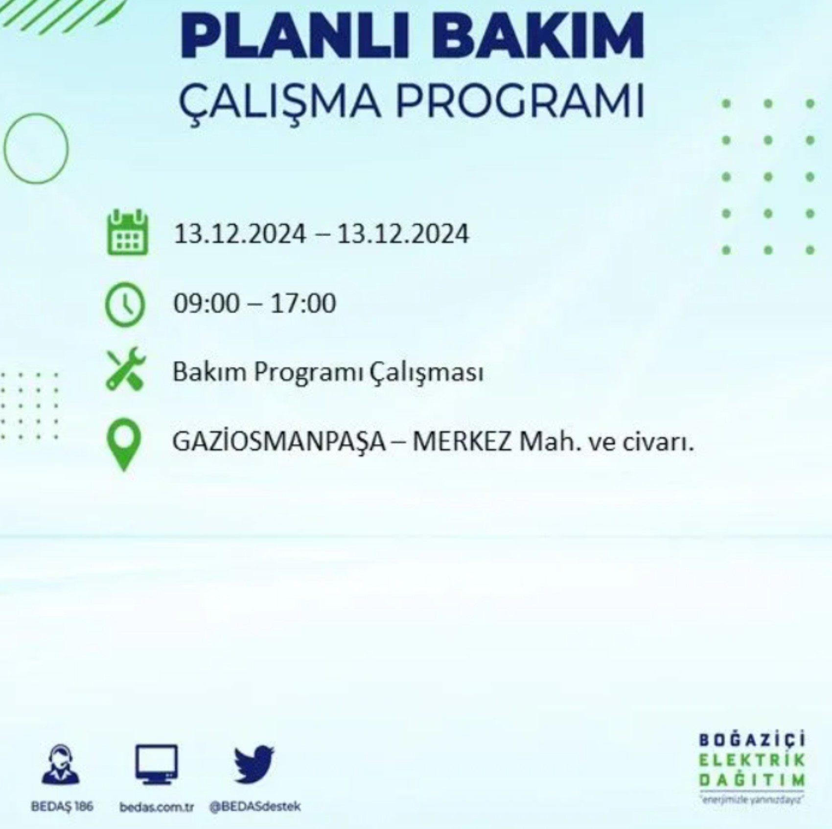 BEDAŞ açıkladı... İstanbul'da elektrik kesintisi: 13 Aralık'ta hangi mahalleler etkilenecek?