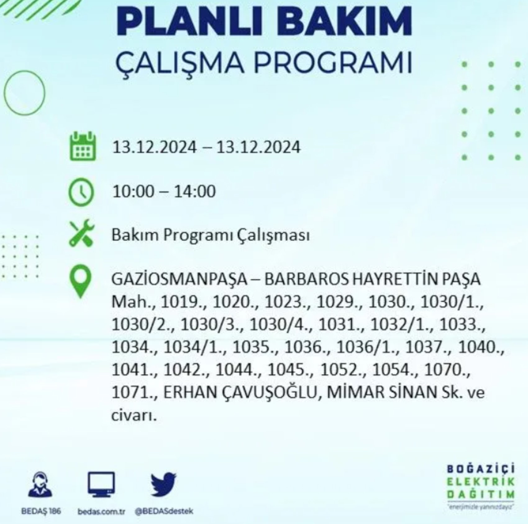 BEDAŞ açıkladı... İstanbul'da elektrik kesintisi: 13 Aralık'ta hangi mahalleler etkilenecek?