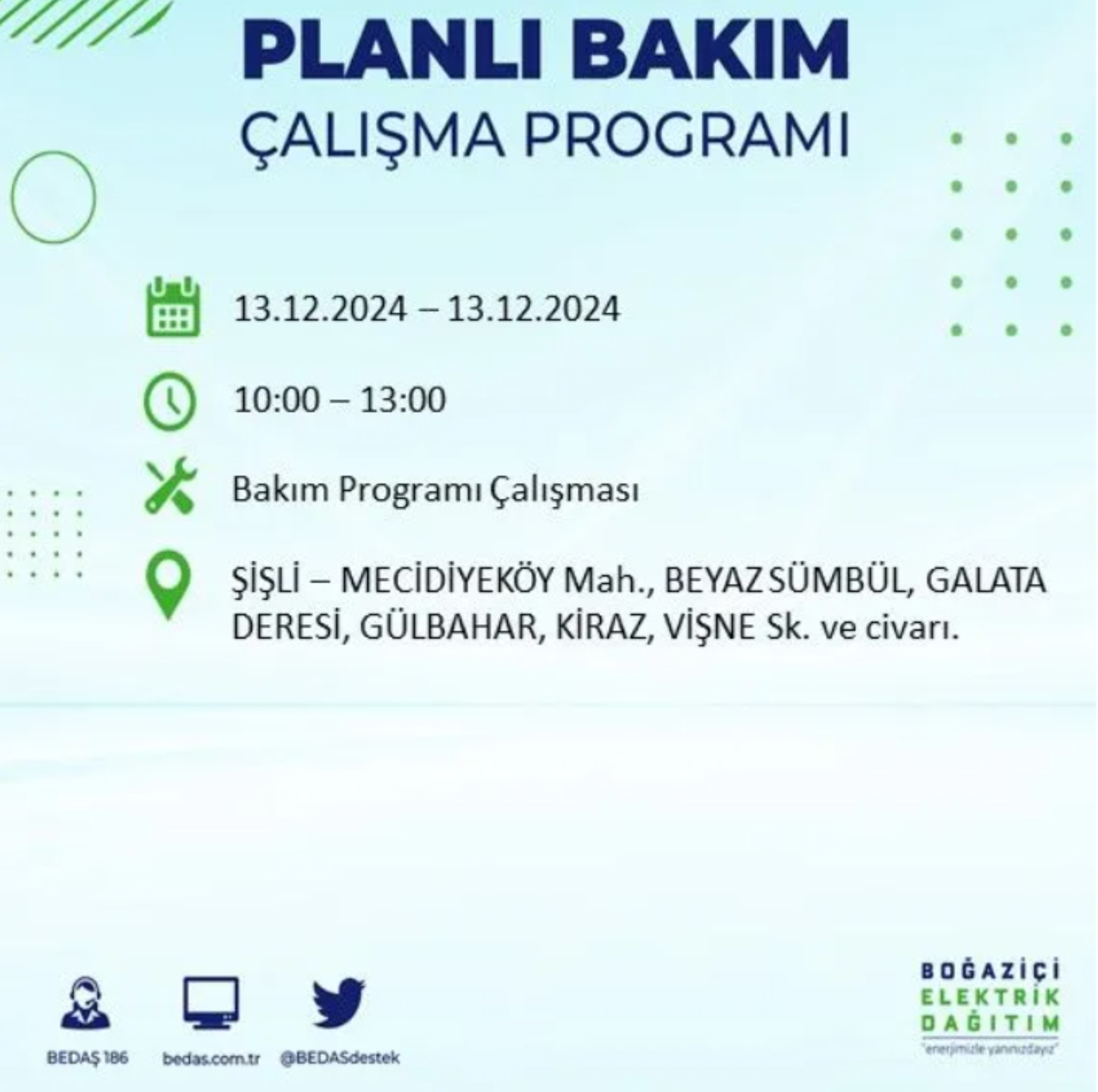 BEDAŞ açıkladı... İstanbul'da elektrik kesintisi: 13 Aralık'ta hangi mahalleler etkilenecek?