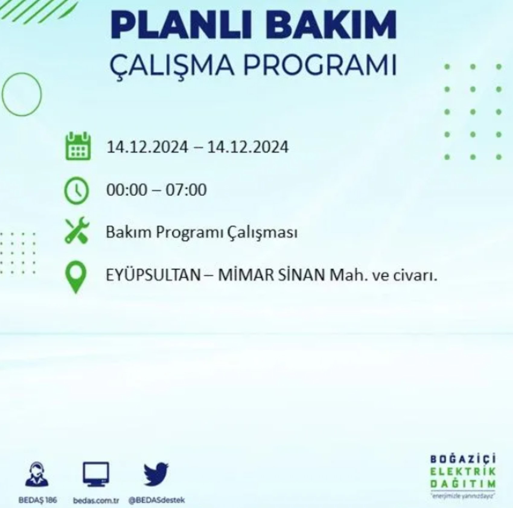 BEDAŞ açıkladı... İstanbul'da elektrik kesintisi: 14 Aralık Cumartesi hangi mahalleler etkilenecek?