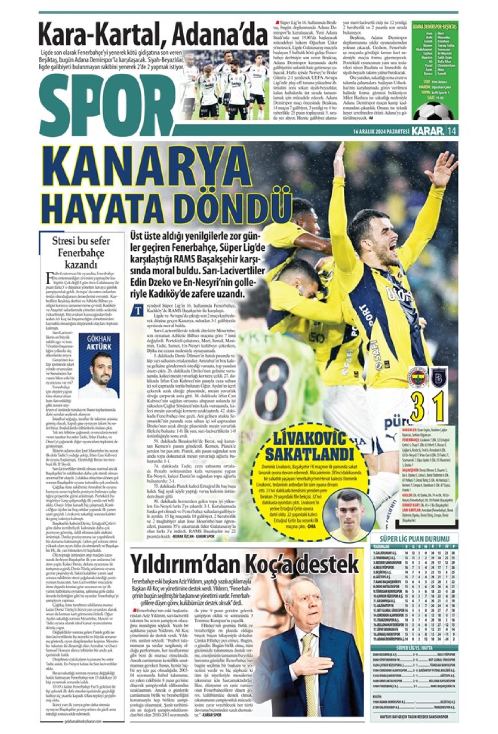Le prime pagine dello sport (16 dicembre): 'Il salvagente'