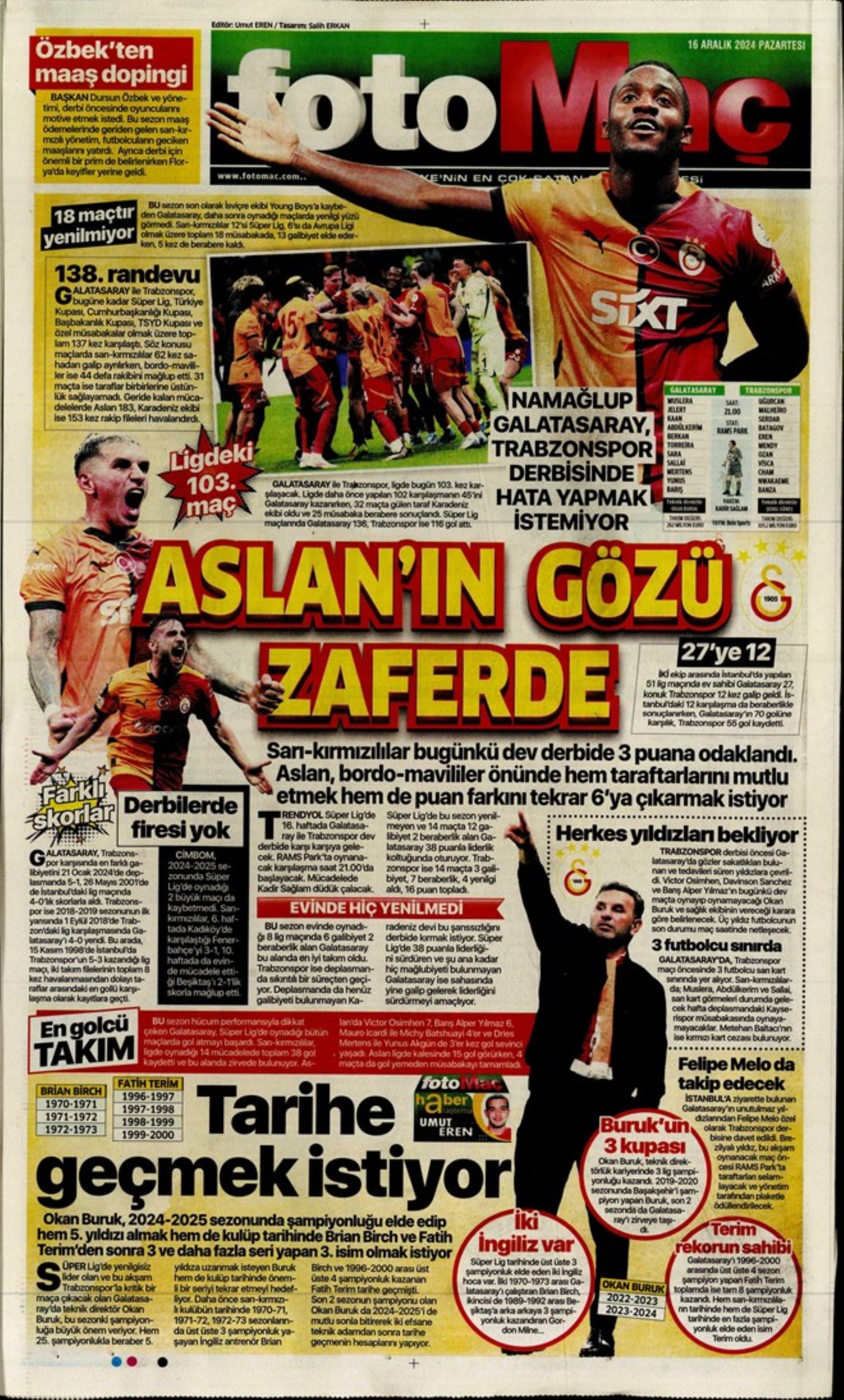 Le prime pagine dello sport (16 dicembre): 'Il salvagente'