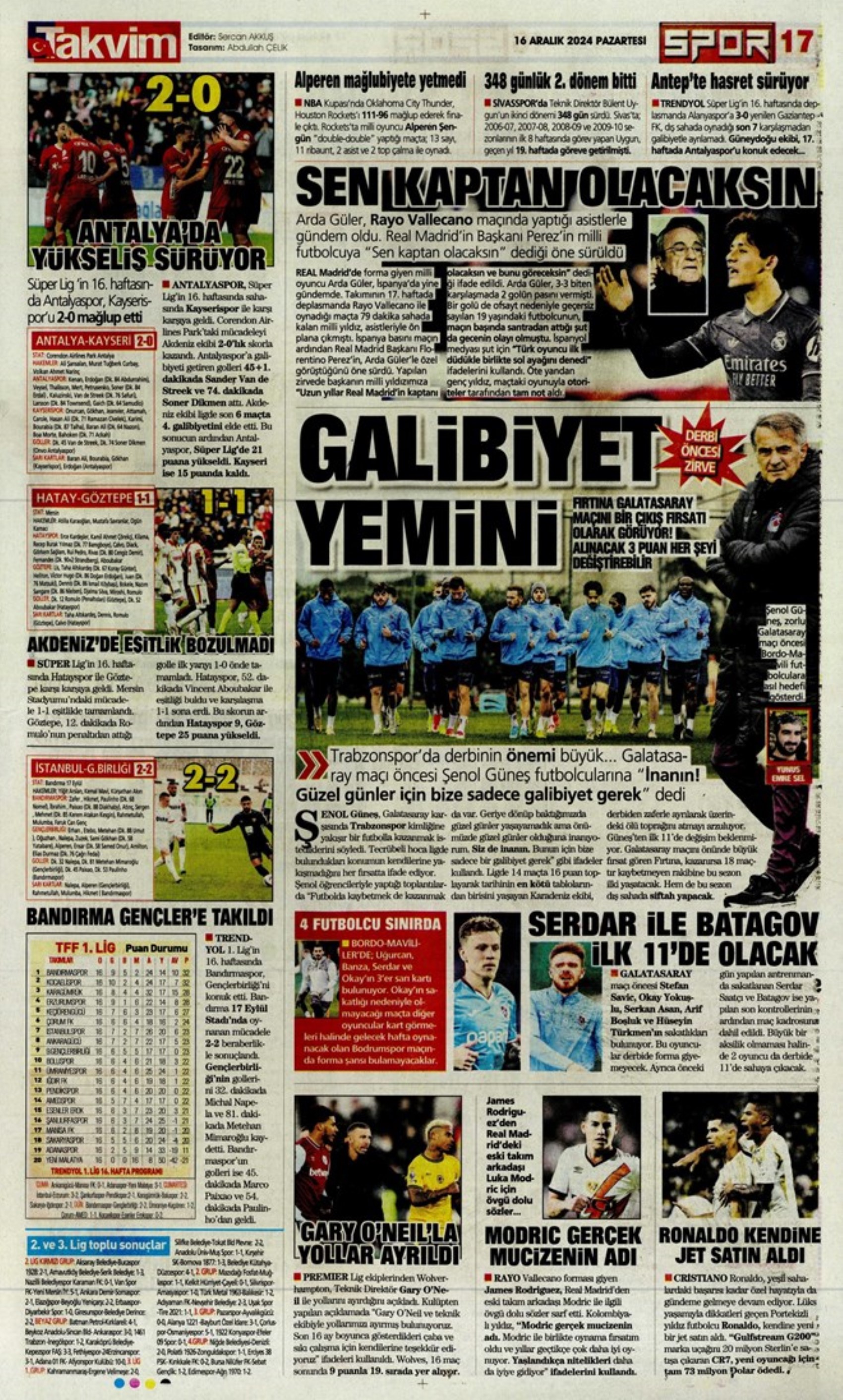 Le prime pagine dello sport (16 dicembre): 'Il salvagente'