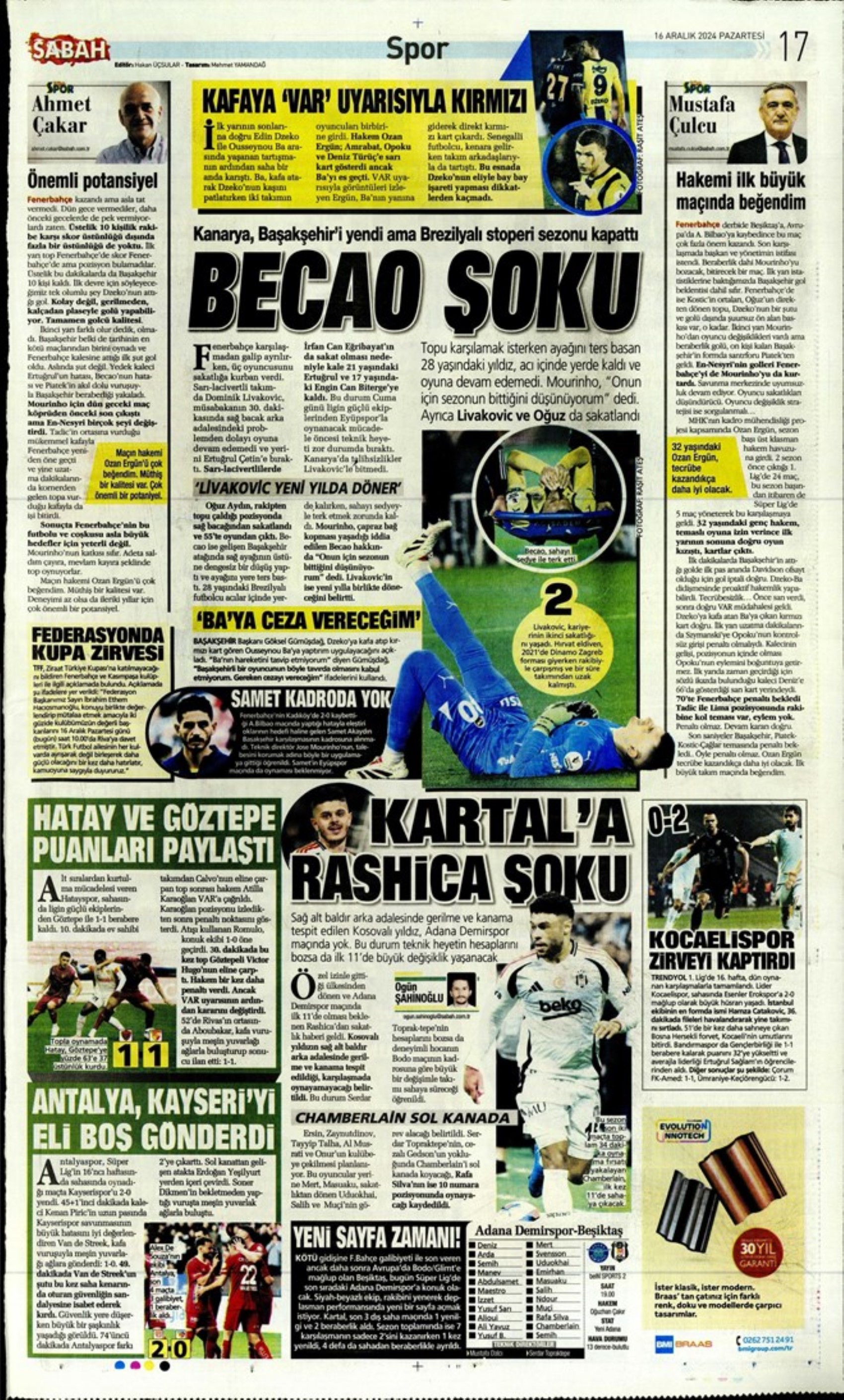 Le prime pagine dello sport (16 dicembre): 'Il salvagente'