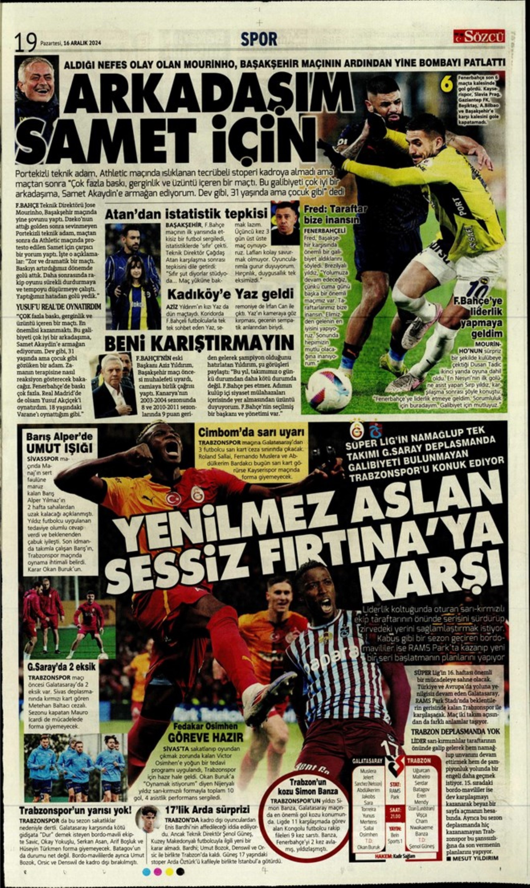 Le prime pagine dello sport (16 dicembre): 'Il salvagente'