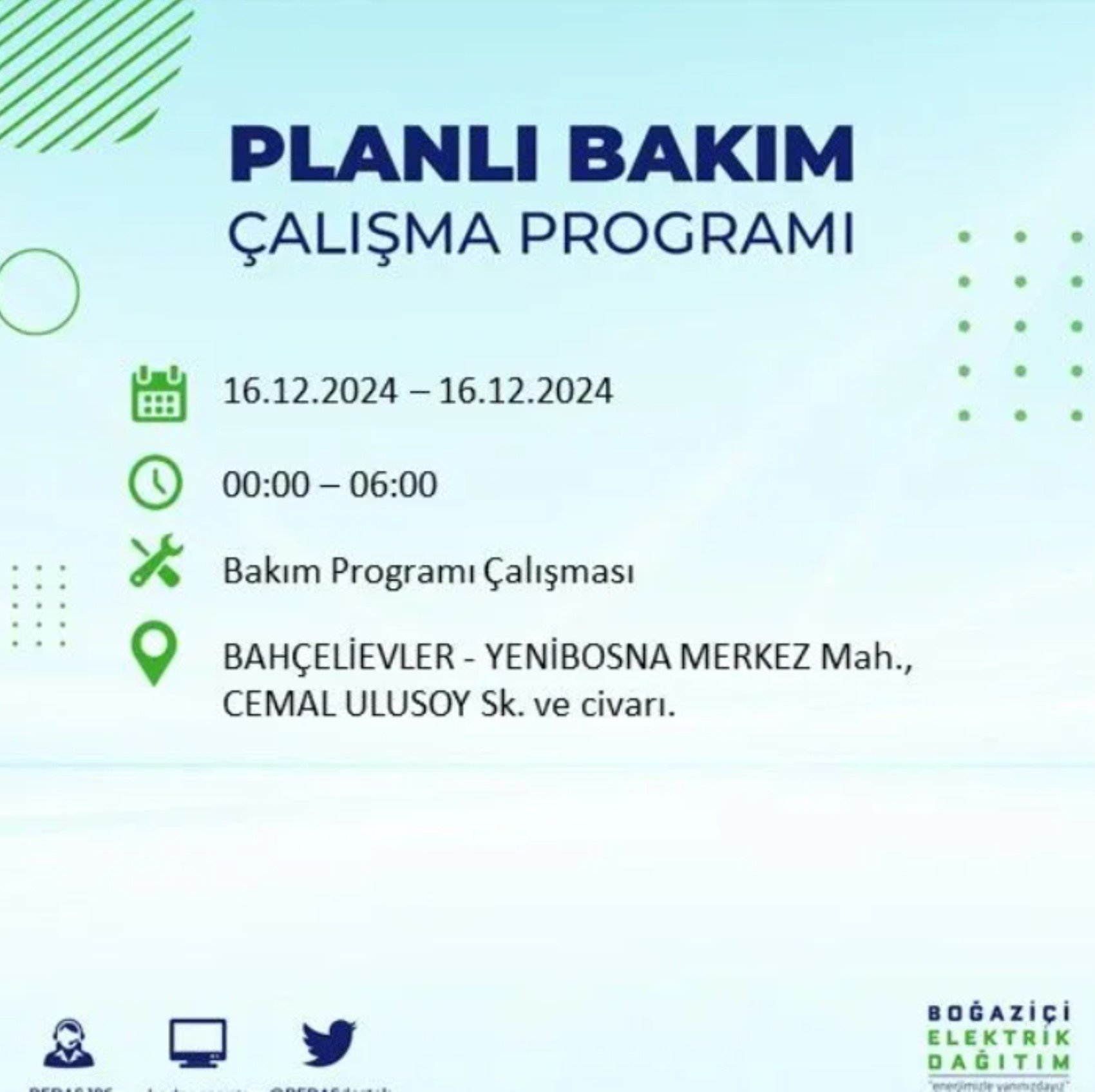 BEDAŞ açıkladı... İstanbul'da elektrik kesintisi: 16 Aralık'ta hangi mahalleler etkilenecek?