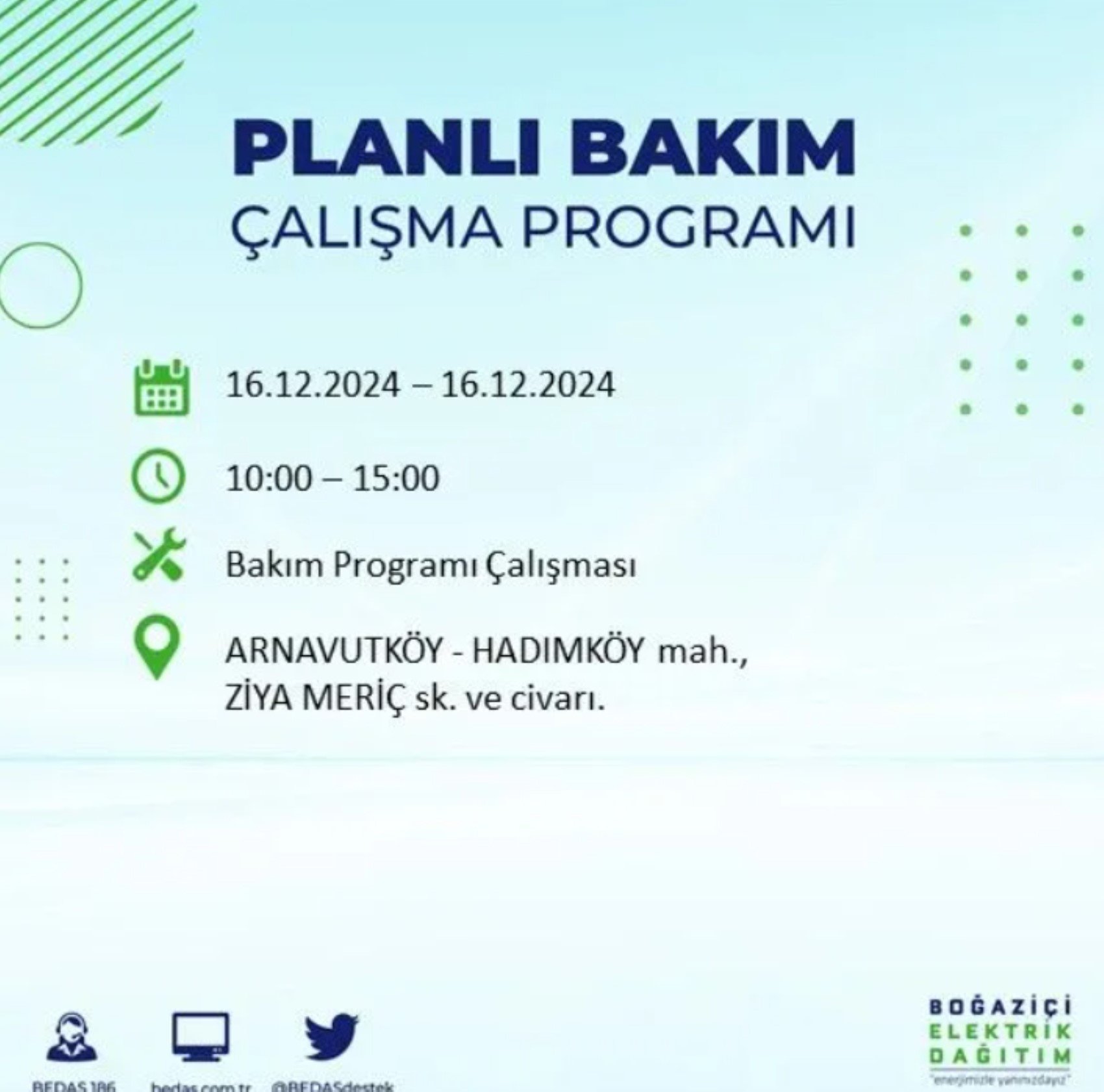 BEDAŞ açıkladı... İstanbul'da elektrik kesintisi: 16 Aralık'ta hangi mahalleler etkilenecek?