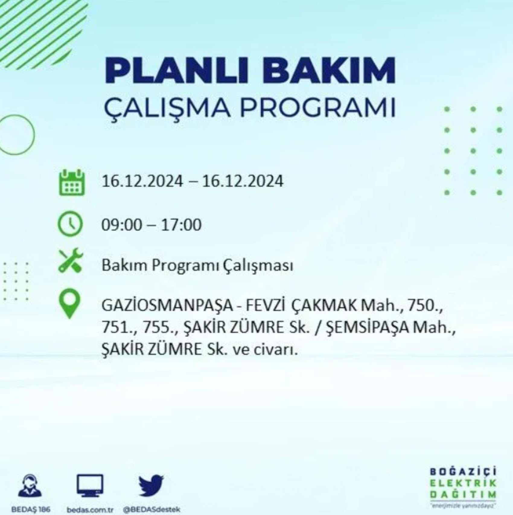 BEDAŞ açıkladı... İstanbul'da elektrik kesintisi: 16 Aralık'ta hangi mahalleler etkilenecek?