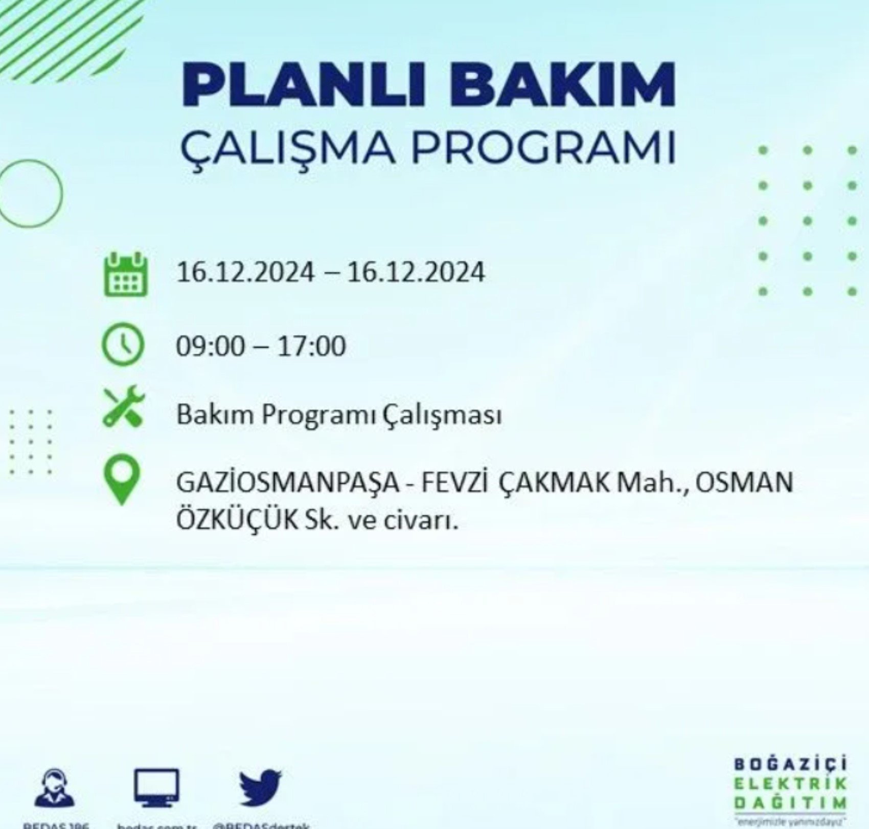 BEDAŞ açıkladı... İstanbul'da elektrik kesintisi: 16 Aralık'ta hangi mahalleler etkilenecek?