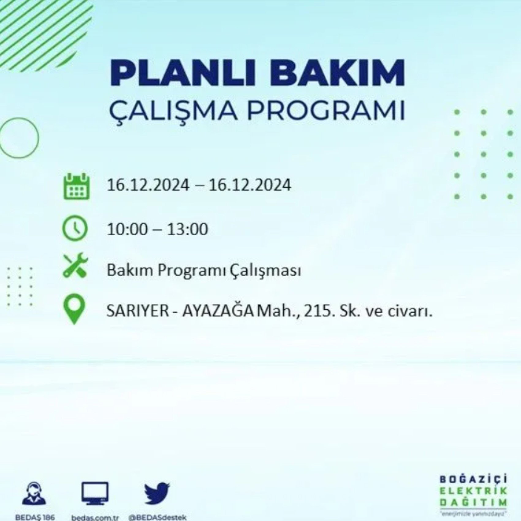 BEDAŞ açıkladı... İstanbul'da elektrik kesintisi: 16 Aralık'ta hangi mahalleler etkilenecek?