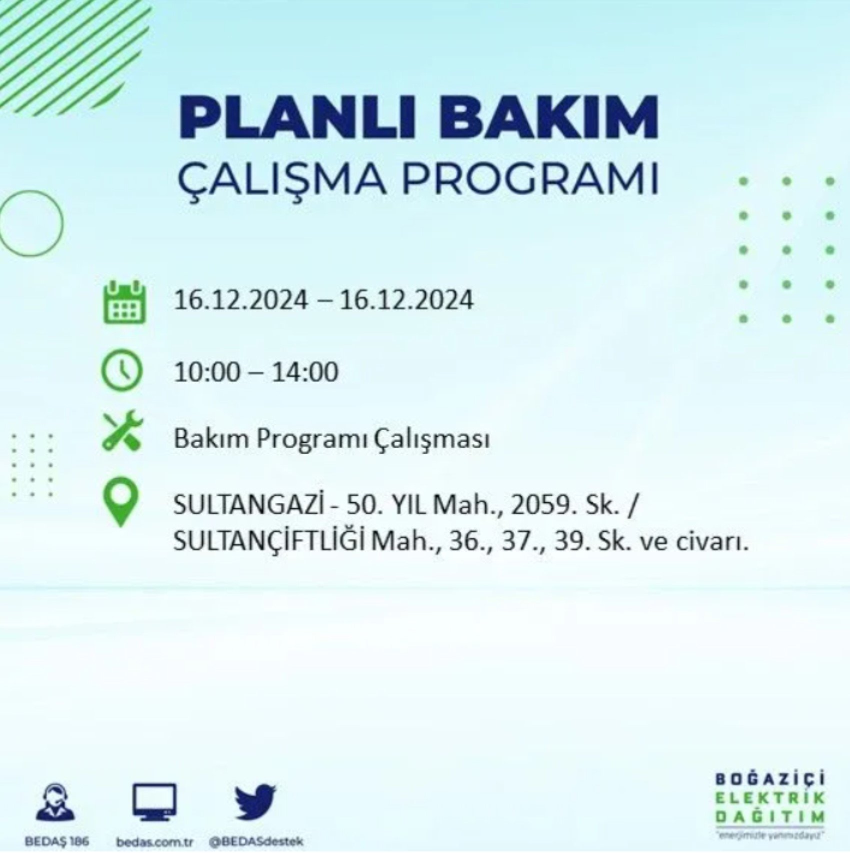 BEDAŞ açıkladı... İstanbul'da elektrik kesintisi: 16 Aralık'ta hangi mahalleler etkilenecek?