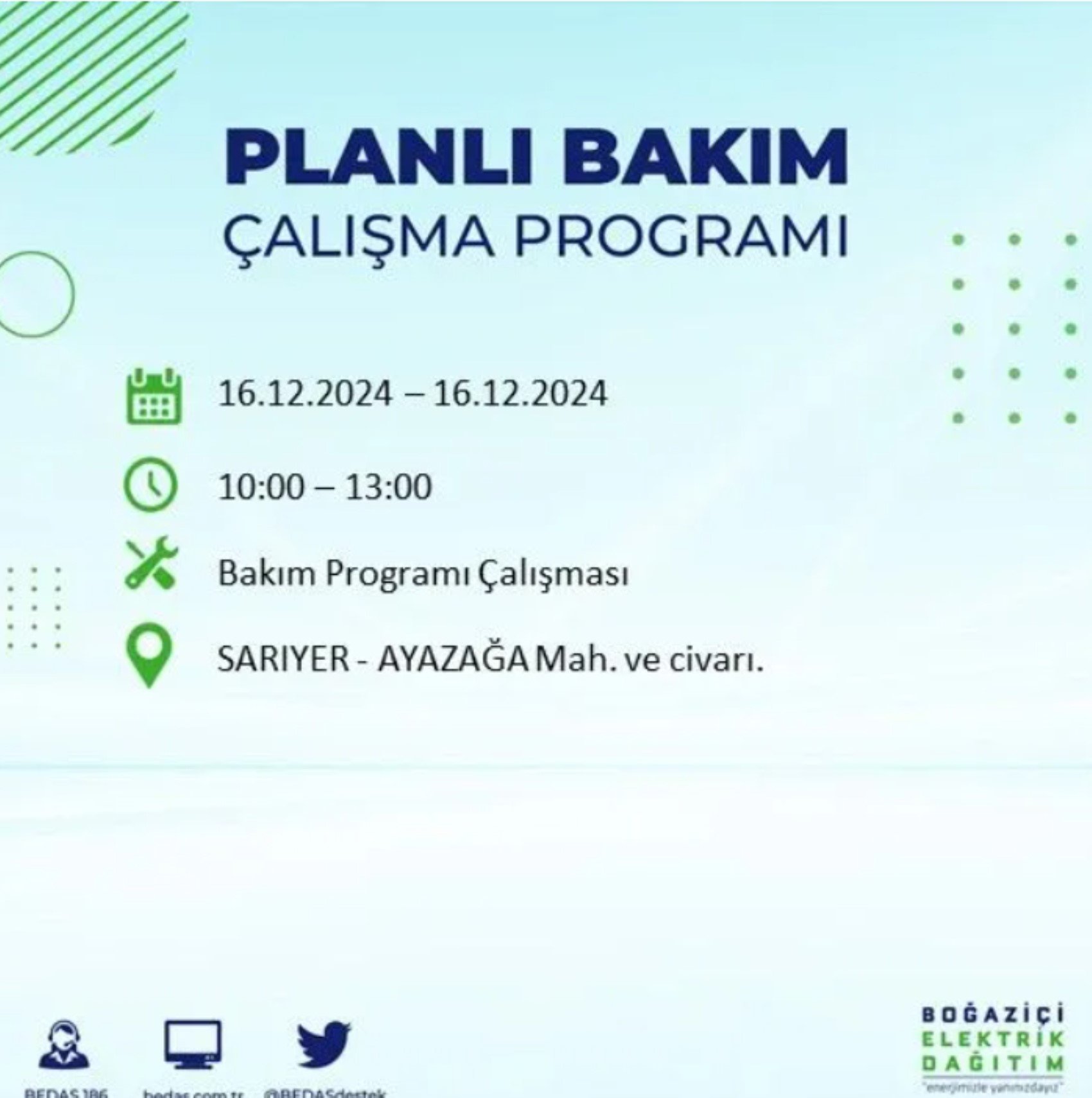 BEDAŞ açıkladı... İstanbul'da elektrik kesintisi: 16 Aralık'ta hangi mahalleler etkilenecek?