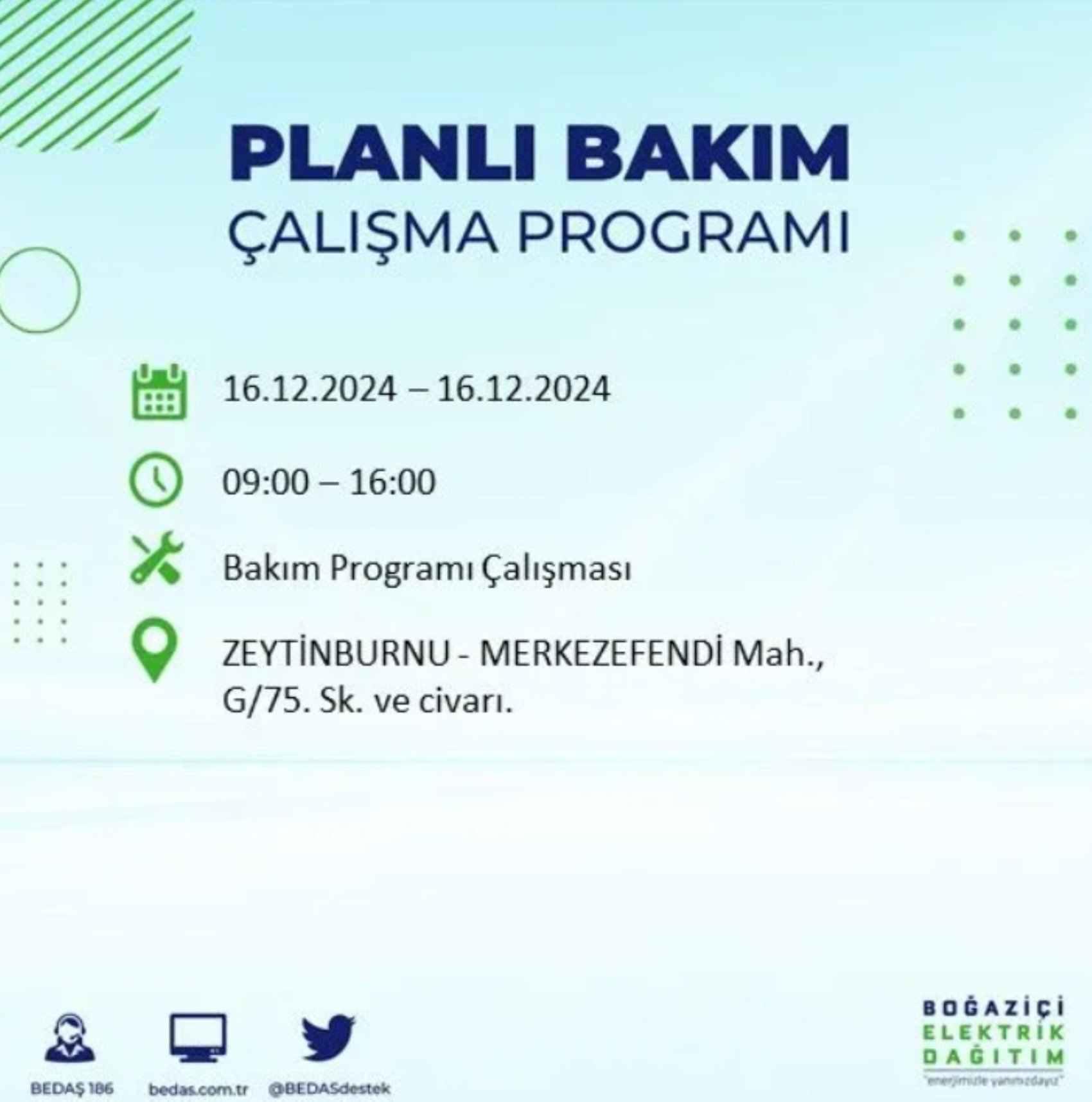 BEDAŞ açıkladı... İstanbul'da elektrik kesintisi: 16 Aralık'ta hangi mahalleler etkilenecek?