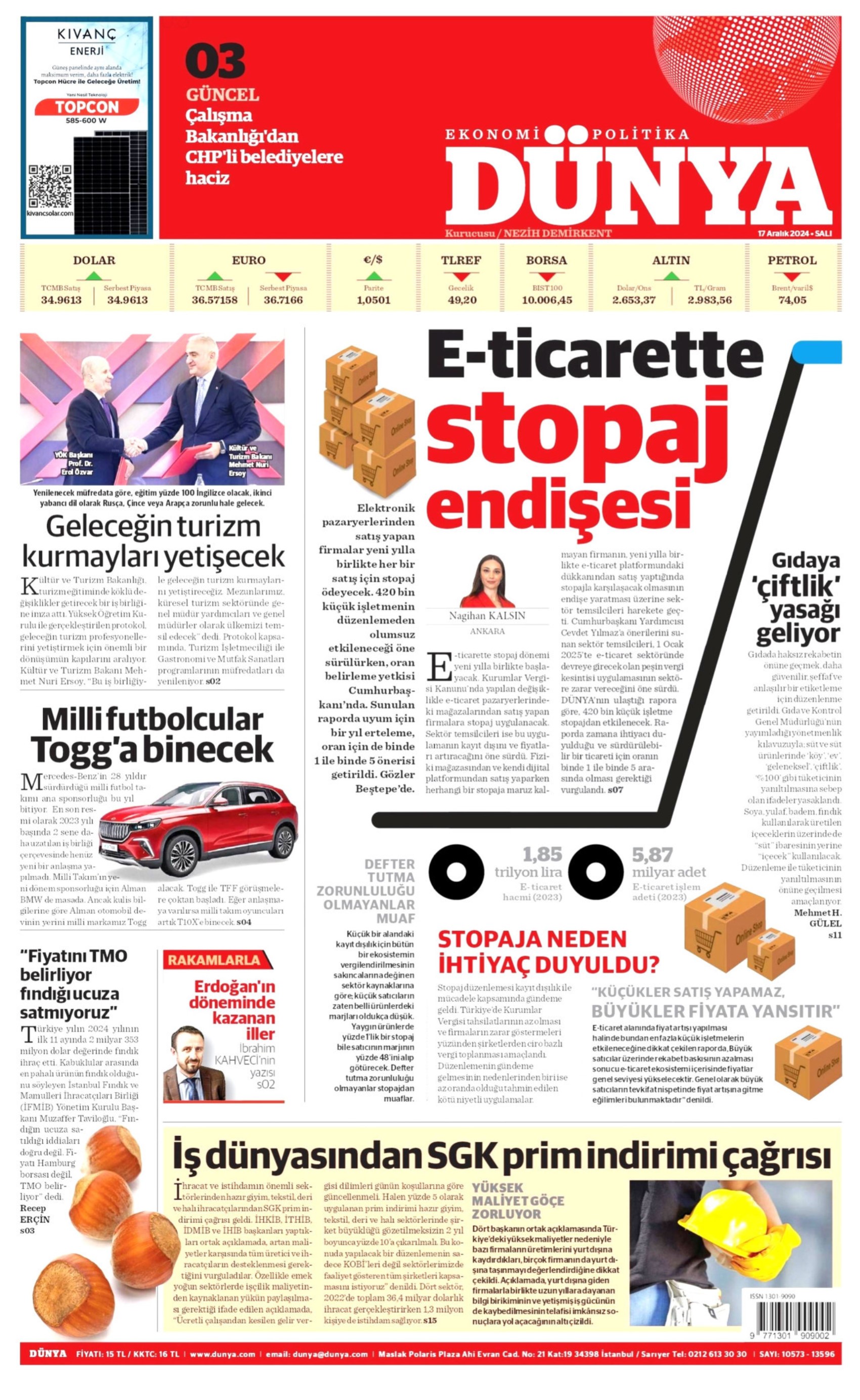 17 Aralık 2024 gazete manşetleri: Gazeteler, CHP'li belediyelere haciz işlemini nasıl gördü?