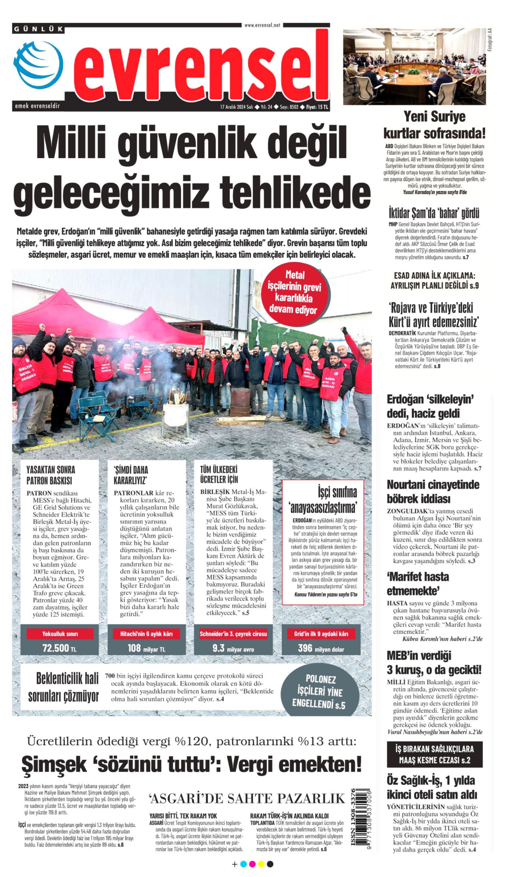 17 Aralık 2024 gazete manşetleri: Gazeteler, CHP'li belediyelere haciz işlemini nasıl gördü?