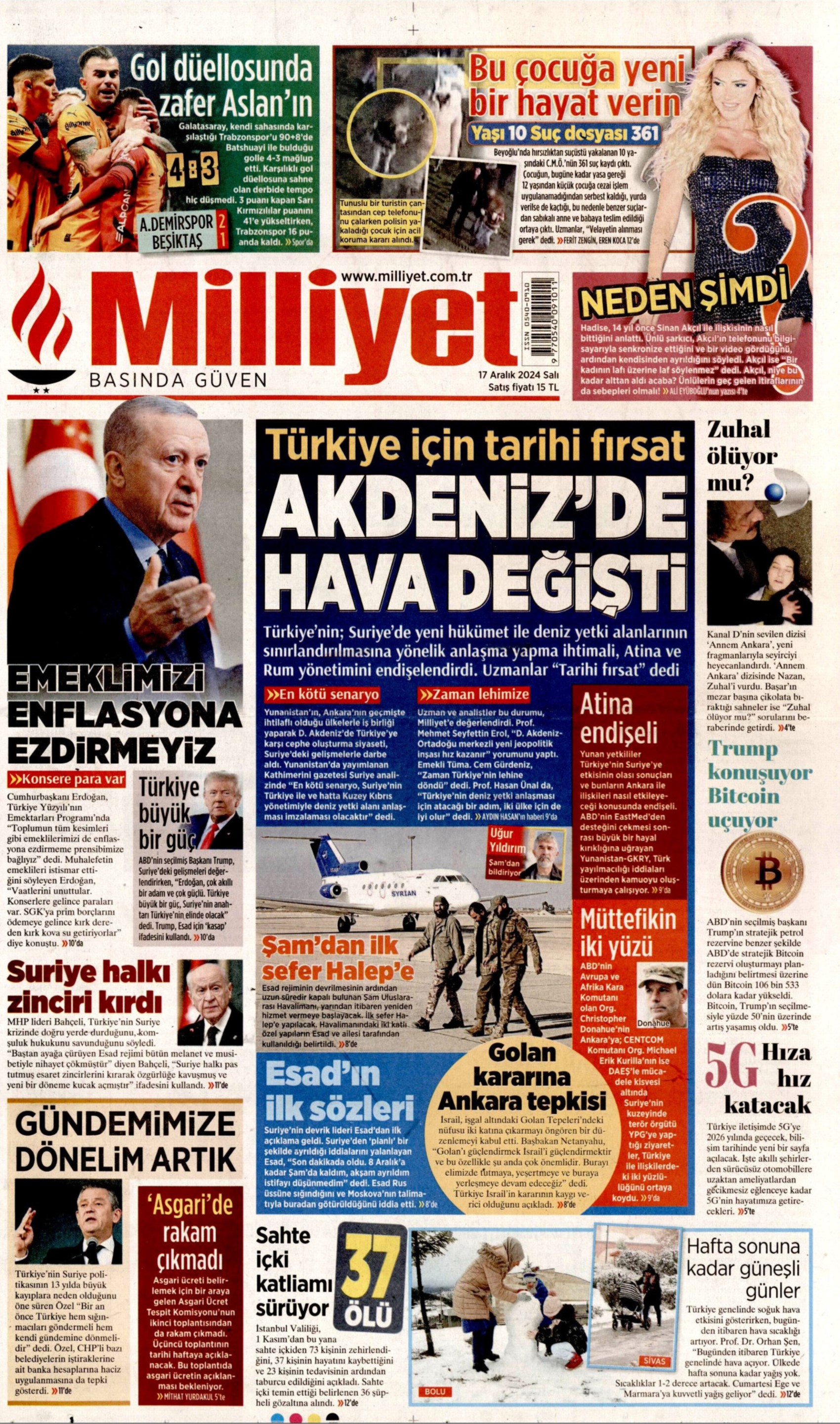 17 Aralık 2024 gazete manşetleri: Gazeteler, CHP'li belediyelere haciz işlemini nasıl gördü?