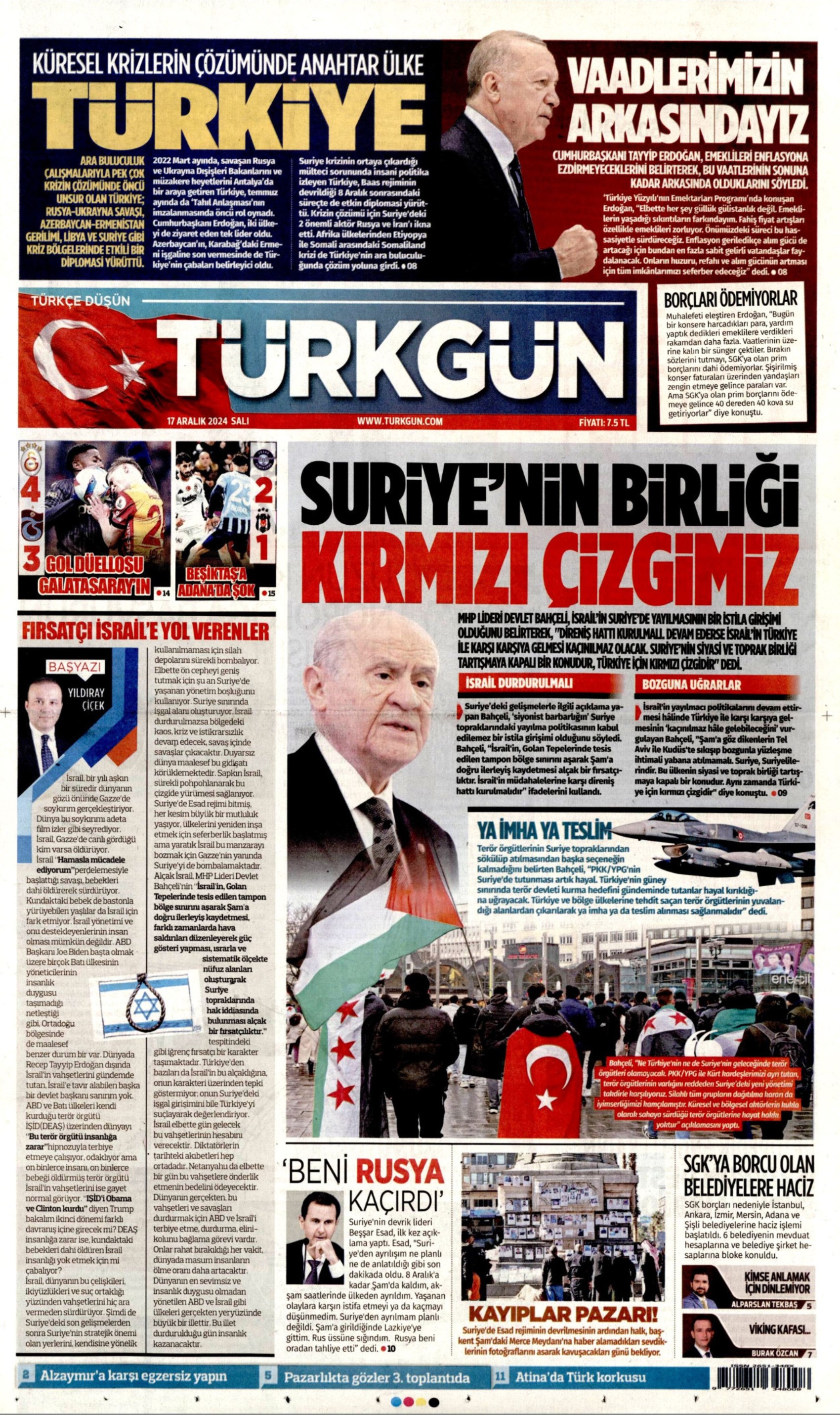 17 Aralık 2024 gazete manşetleri: Gazeteler, CHP'li belediyelere haciz işlemini nasıl gördü?