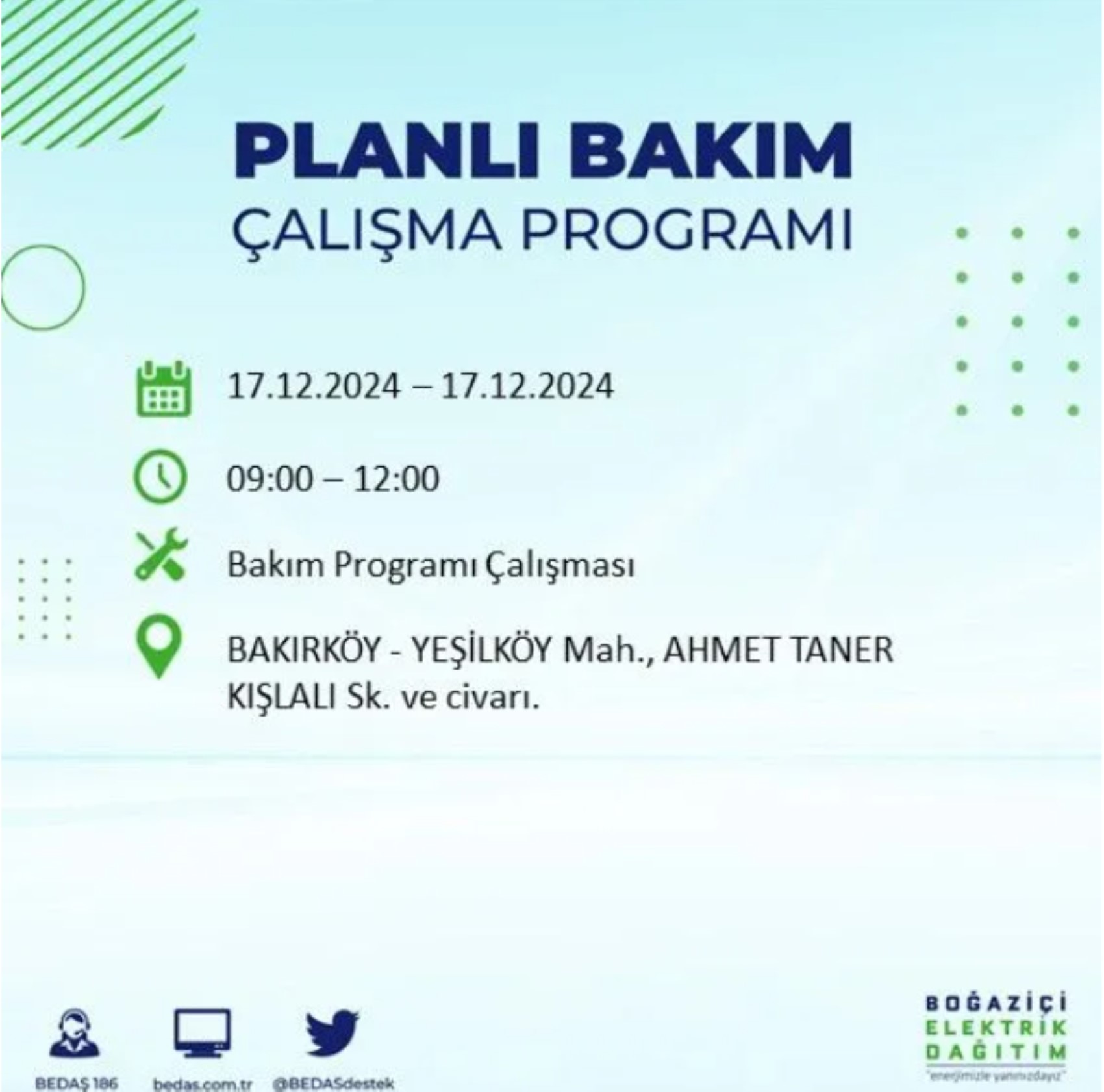 BEDAŞ açıkladı... İstanbul'da elektrik kesintisi: 17 Aralık'ta hangi mahalleler etkilenecek?