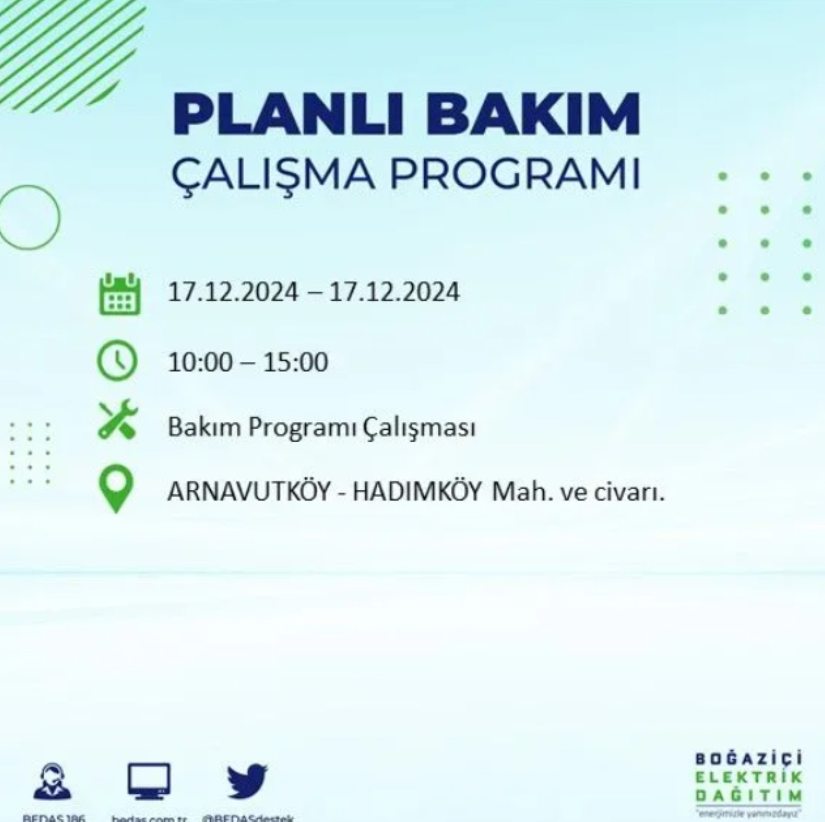 BEDAŞ açıkladı... İstanbul'da elektrik kesintisi: 17 Aralık'ta hangi mahalleler etkilenecek?