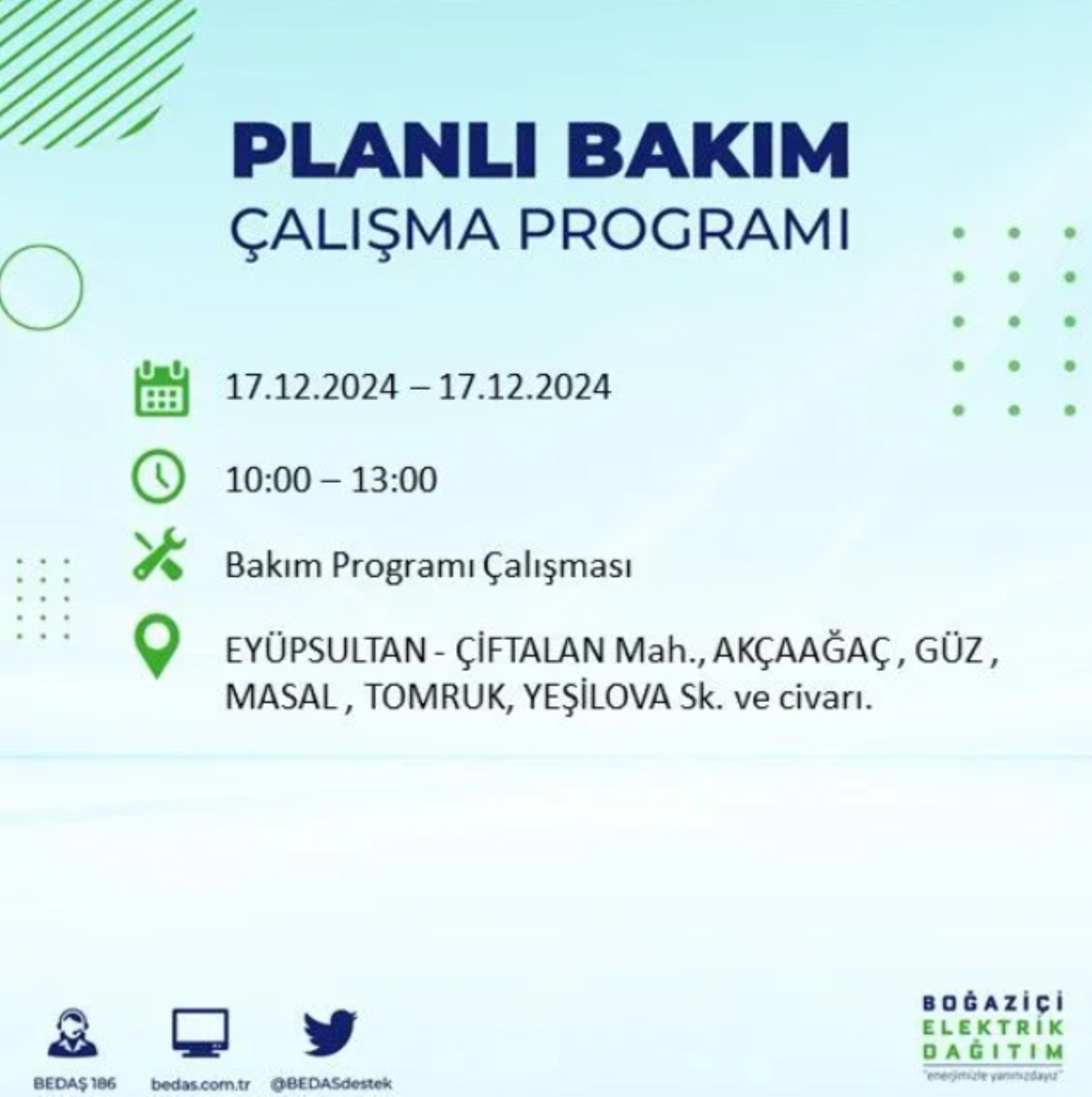 BEDAŞ açıkladı... İstanbul'da elektrik kesintisi: 17 Aralık'ta hangi mahalleler etkilenecek?