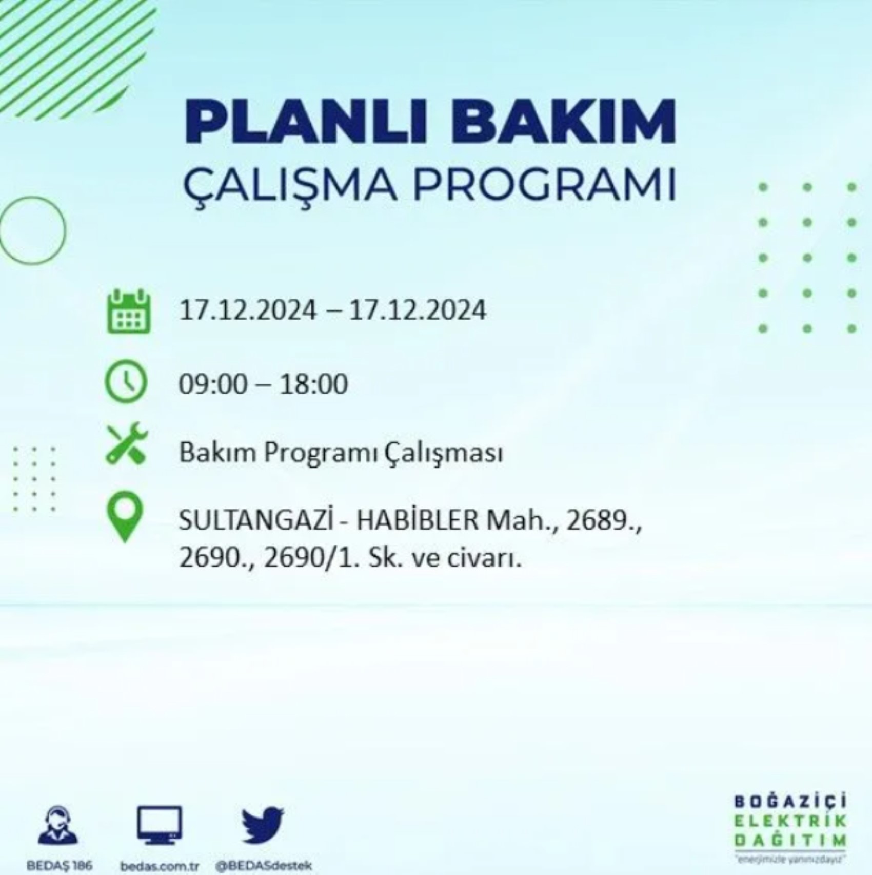 BEDAŞ açıkladı... İstanbul'da elektrik kesintisi: 17 Aralık'ta hangi mahalleler etkilenecek?