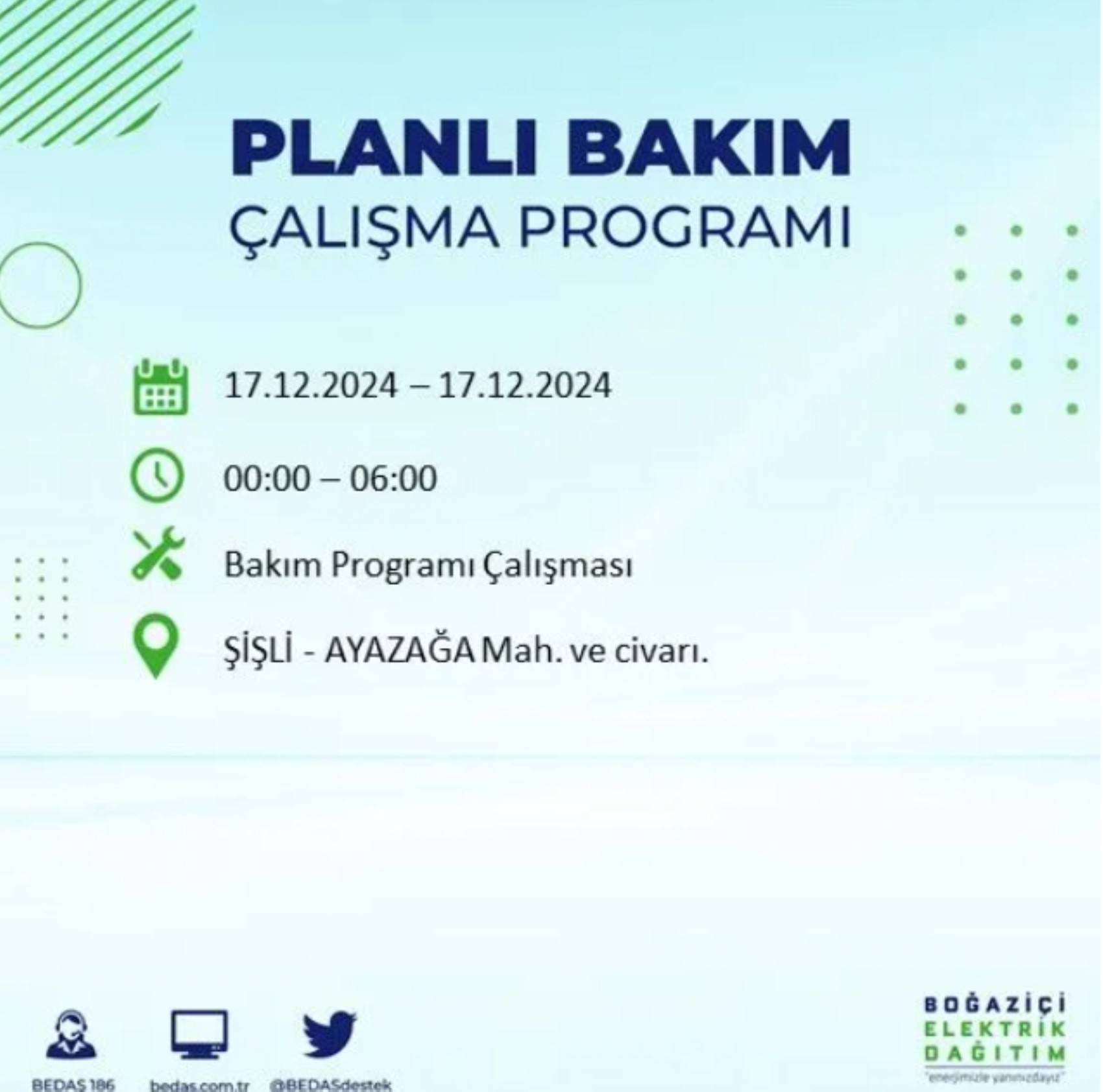 BEDAŞ açıkladı... İstanbul'da elektrik kesintisi: 17 Aralık'ta hangi mahalleler etkilenecek?