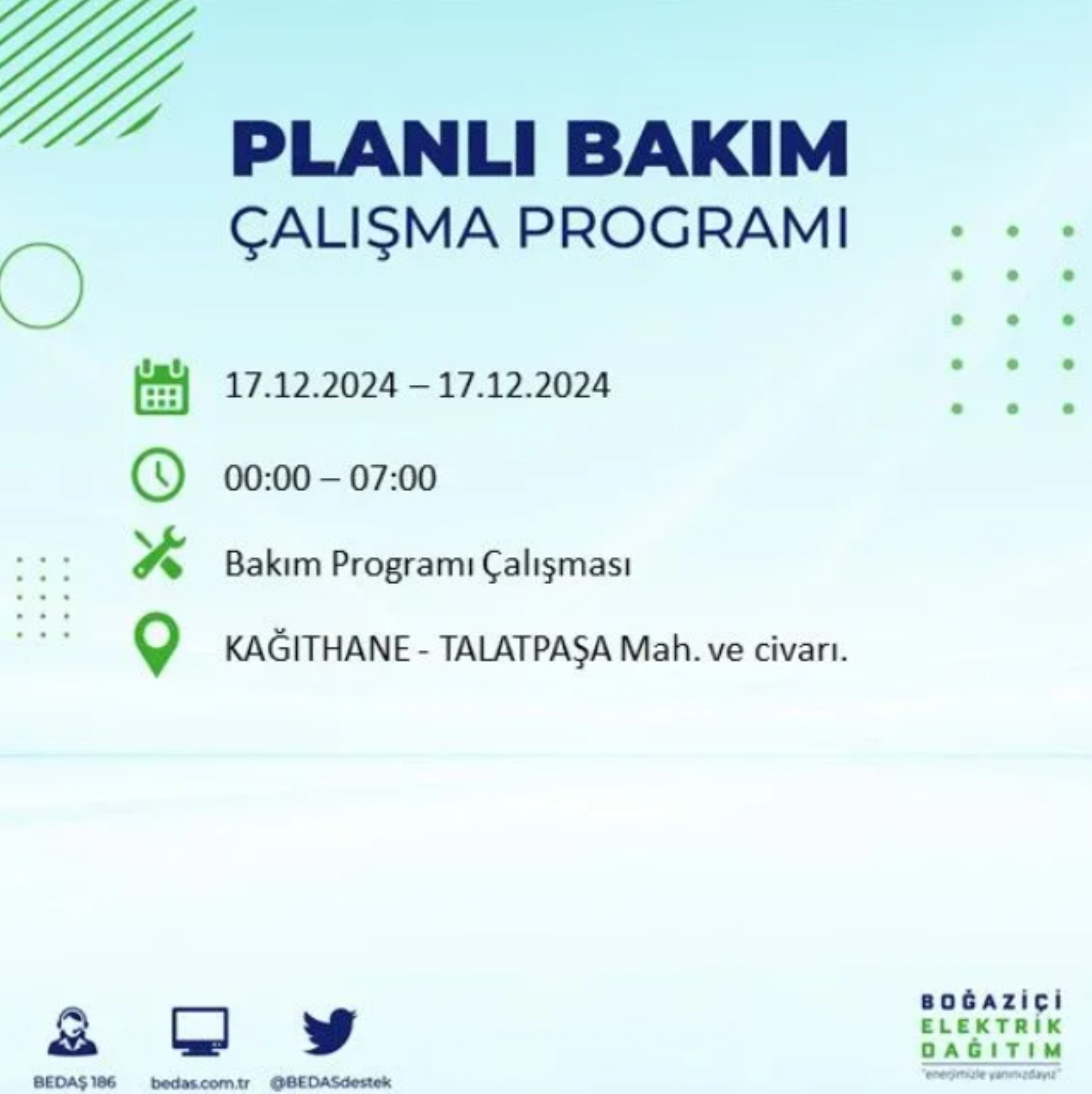 BEDAŞ açıkladı... İstanbul'da elektrik kesintisi: 17 Aralık'ta hangi mahalleler etkilenecek?