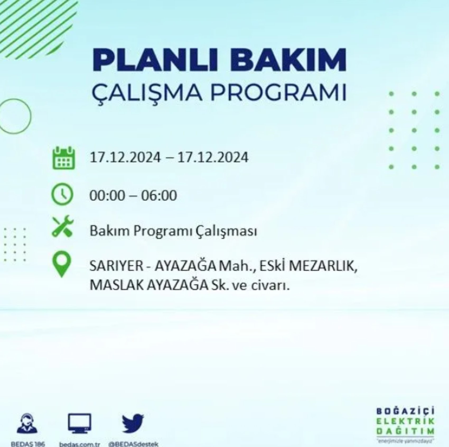 BEDAŞ açıkladı... İstanbul'da elektrik kesintisi: 17 Aralık'ta hangi mahalleler etkilenecek?