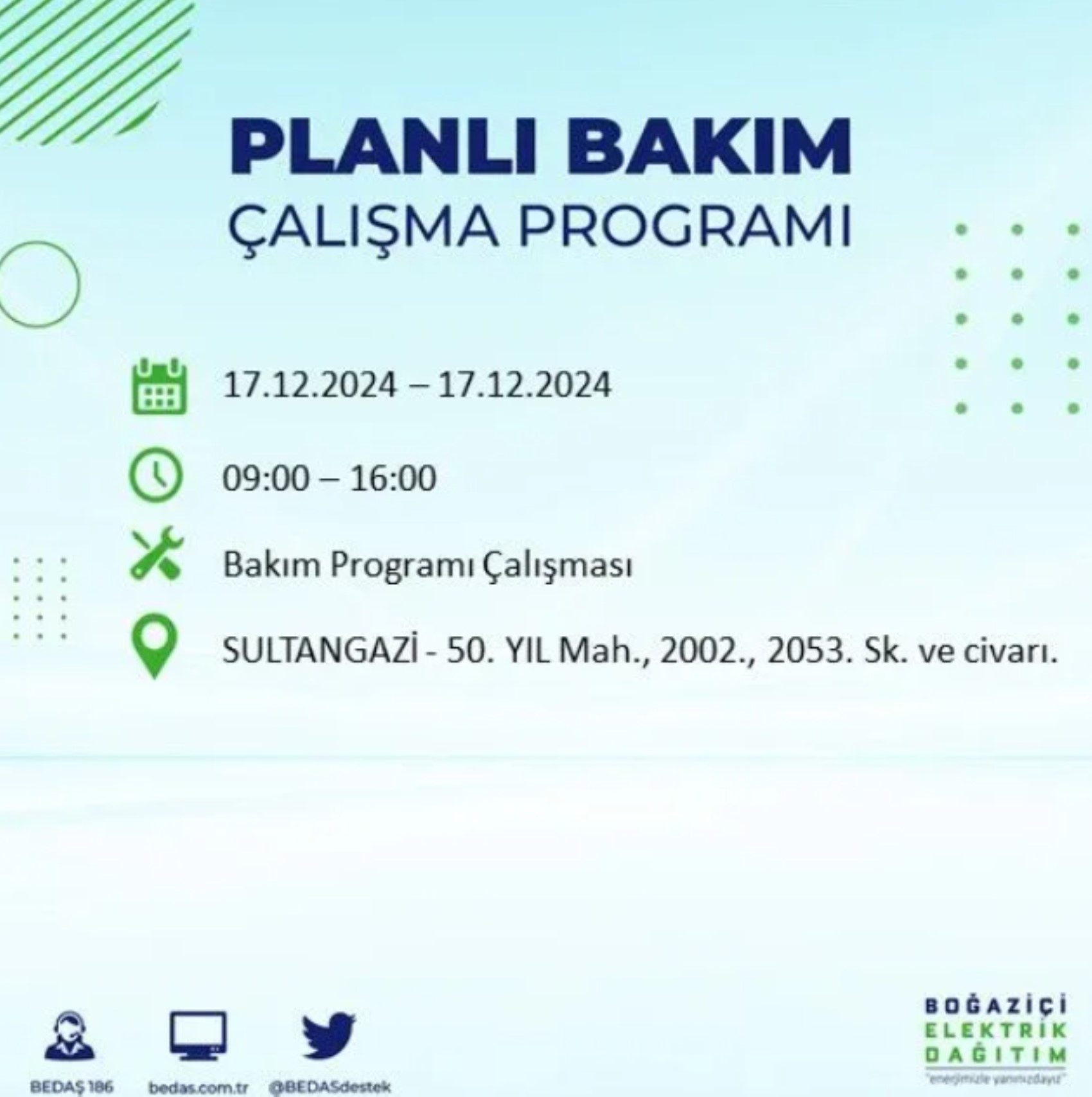 BEDAŞ açıkladı... İstanbul'da elektrik kesintisi: 17 Aralık'ta hangi mahalleler etkilenecek?