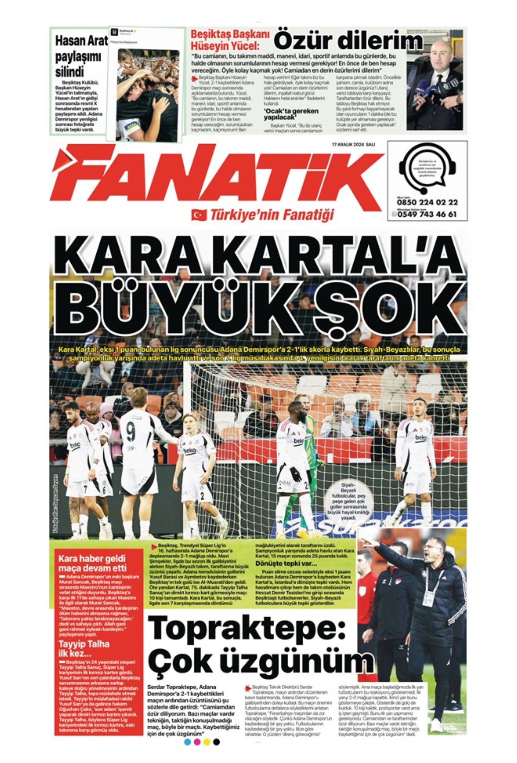 Tempesta Galatasaray al 90'+8: le prime pagine dello sport (17 dicembre)