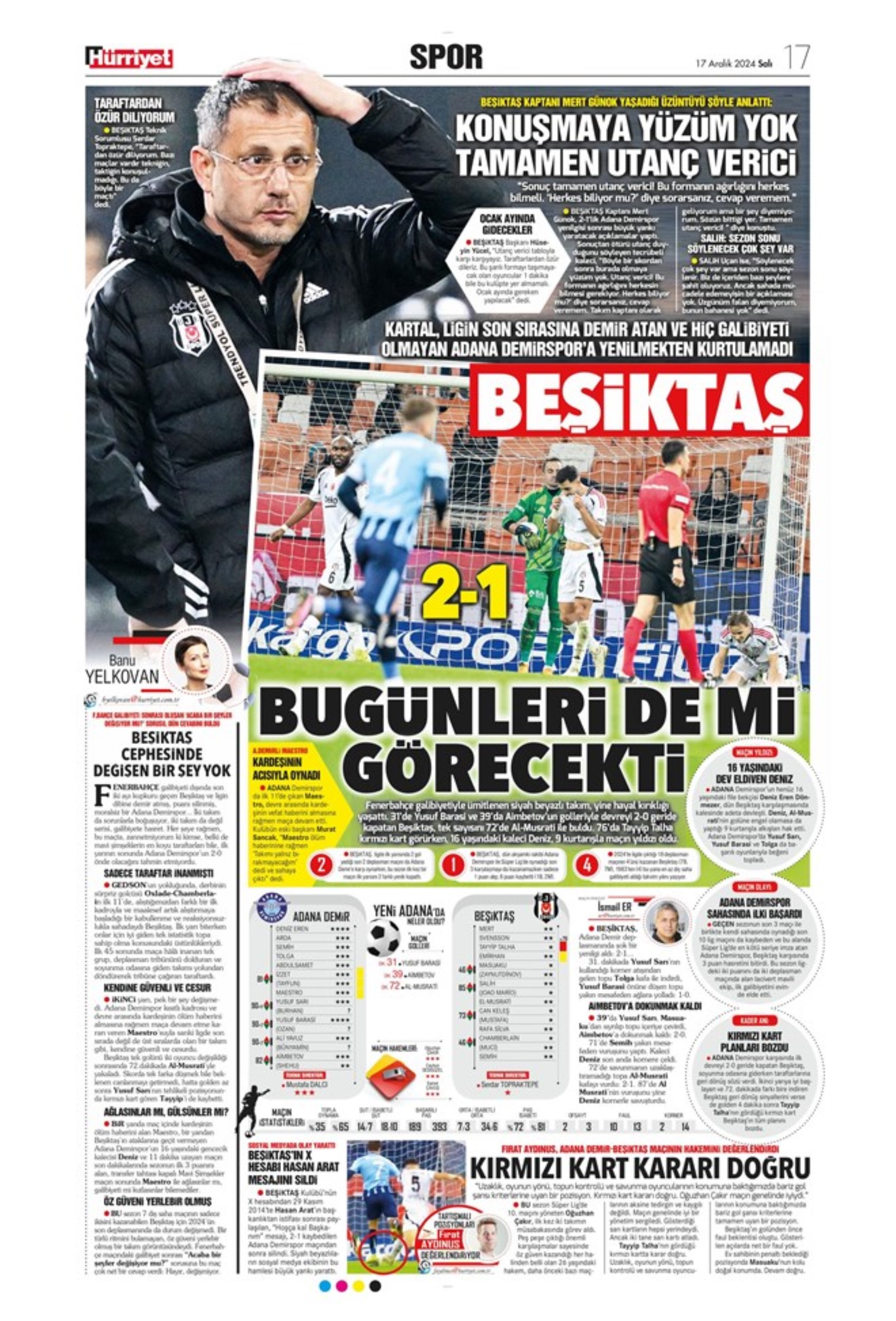Tempesta Galatasaray al 90'+8: le prime pagine dello sport (17 dicembre)