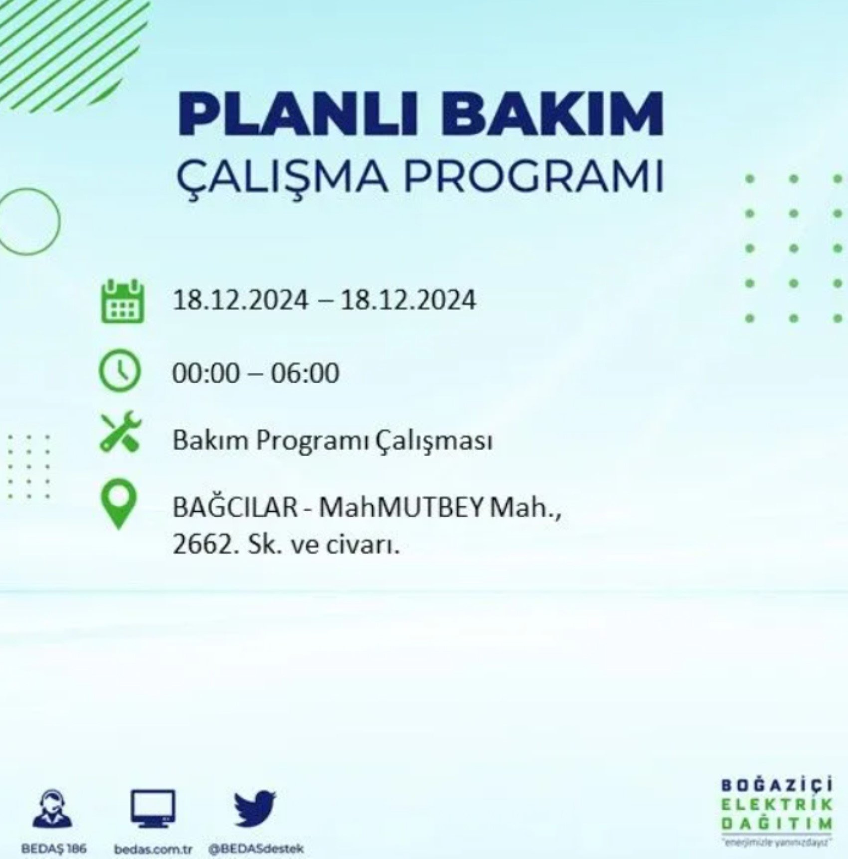 BEDAŞ açıkladı... İstanbul'da elektrik kesintisi: 18 Aralık'ta hangi mahalleler etkilenecek?