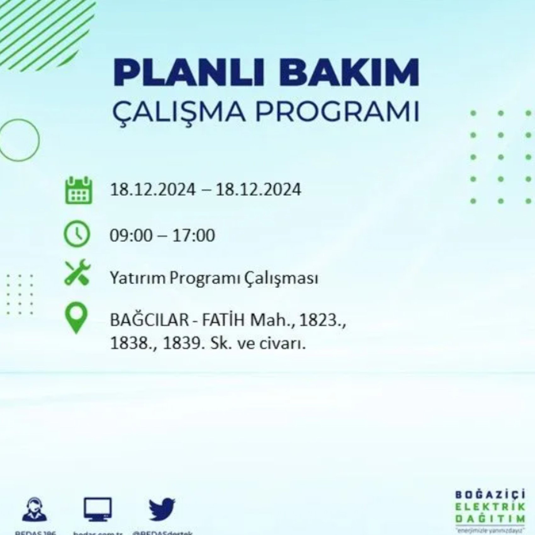 BEDAŞ açıkladı... İstanbul'da elektrik kesintisi: 18 Aralık'ta hangi mahalleler etkilenecek?