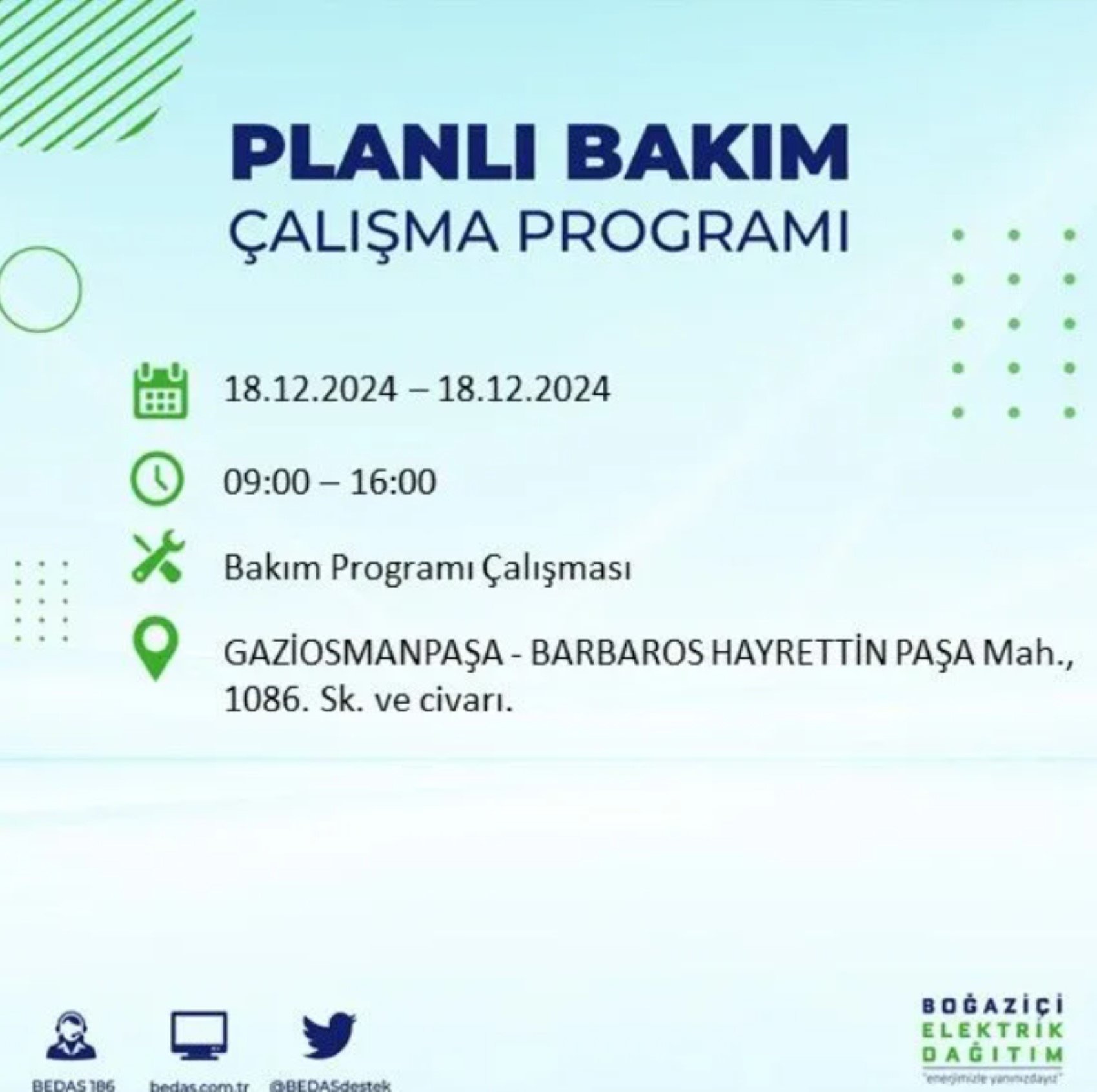 BEDAŞ açıkladı... İstanbul'da elektrik kesintisi: 18 Aralık'ta hangi mahalleler etkilenecek?