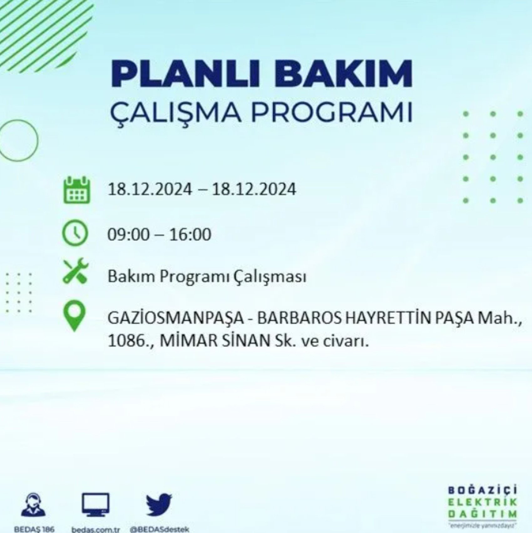 BEDAŞ açıkladı... İstanbul'da elektrik kesintisi: 18 Aralık'ta hangi mahalleler etkilenecek?